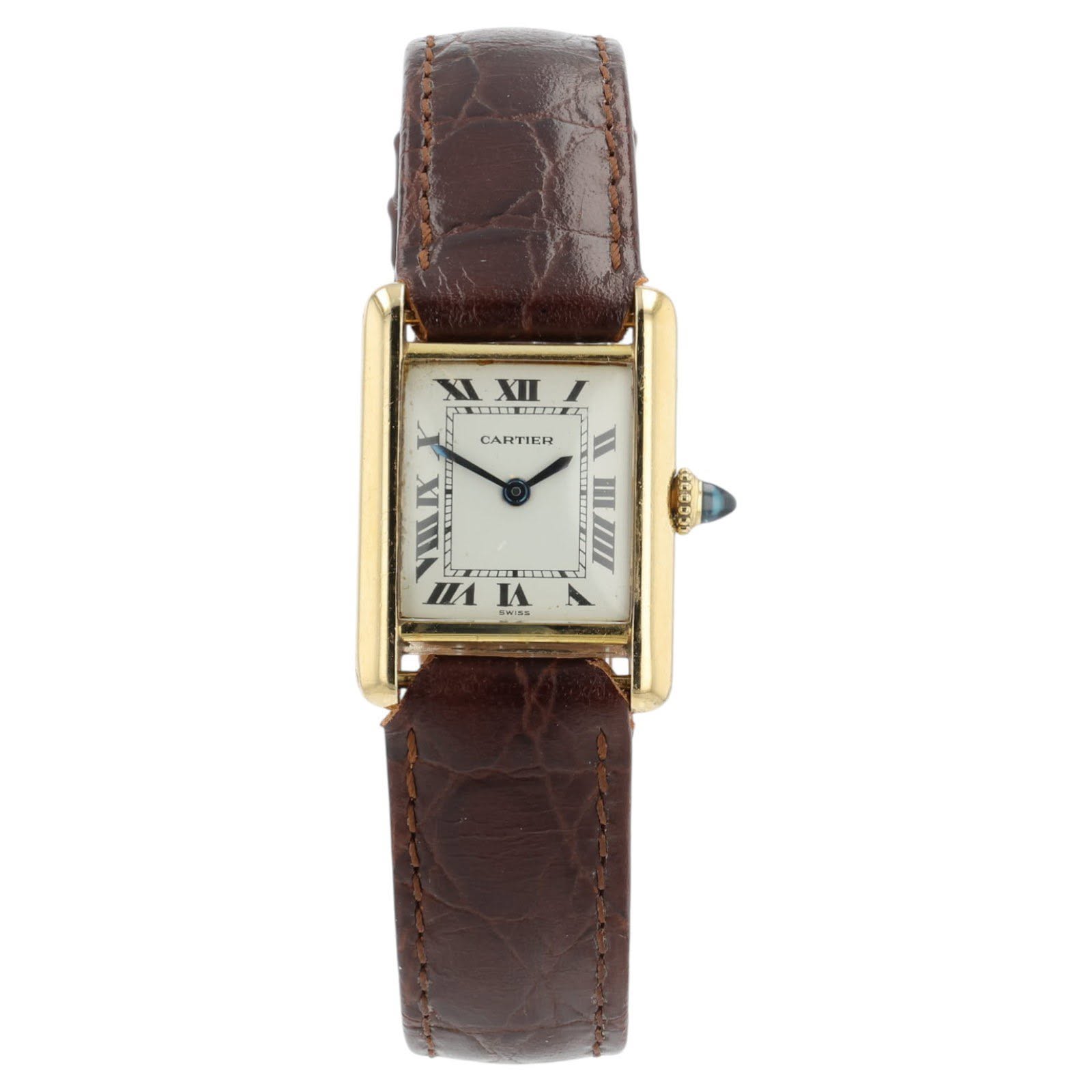 May be an image of wrist watch, leather and text