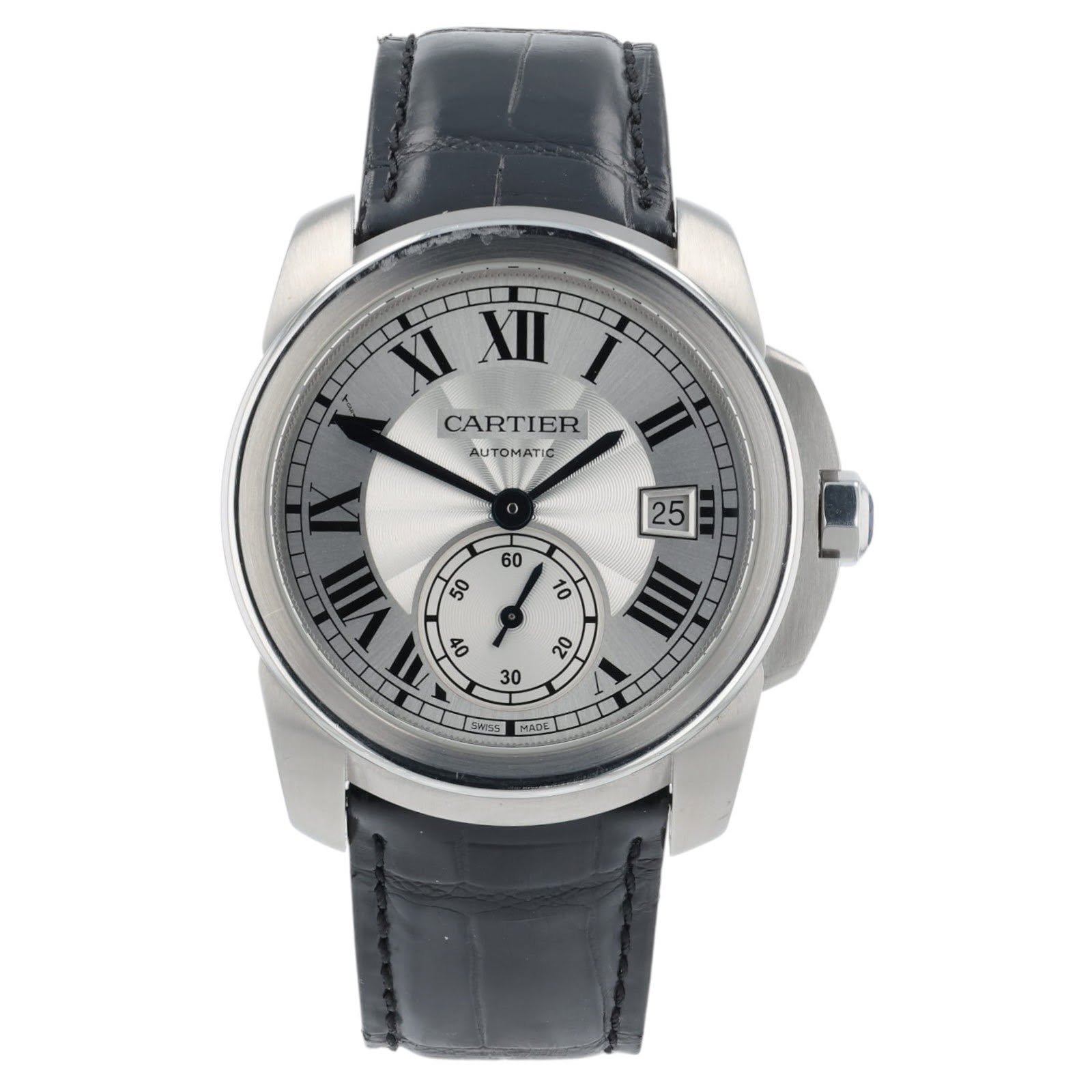 May be an image of wrist watch and text that says 'XI XII CARTIER AUTOMATIC AU SWISS MADE S 콜'