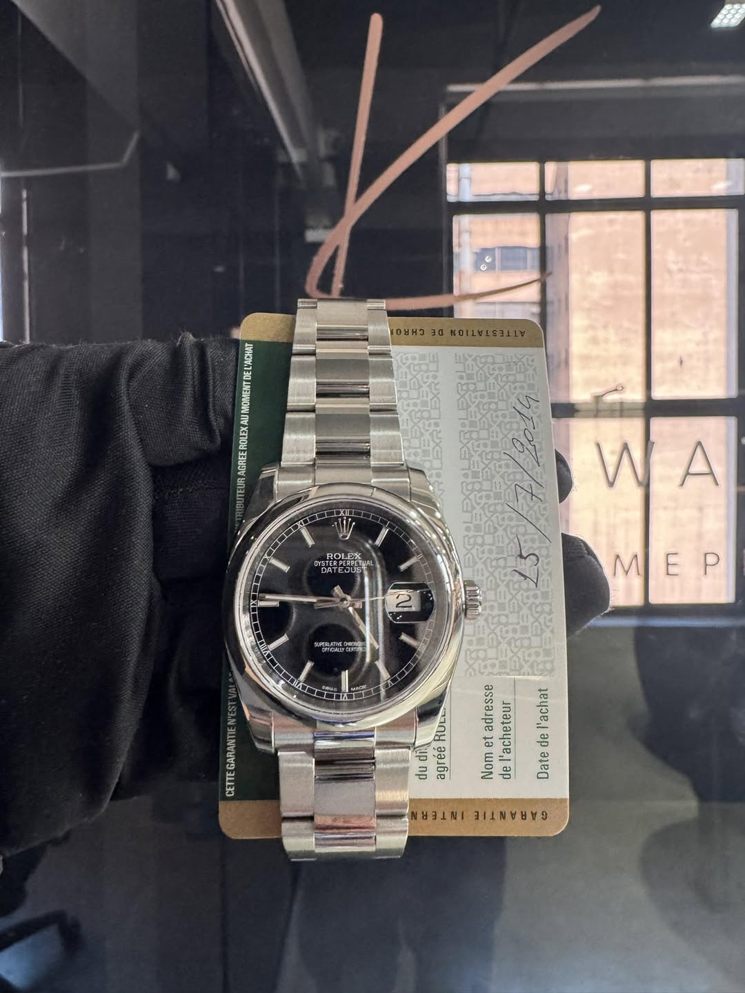 May be an image of wrist watch and text that says 'መለፕዒ ROLE להדוח WA A W 2 e SUPPLATVE MEP P M E RUCO p aAreB du CETTEGARANTIE 'achat 富麗 de et adresse l'acheten Nom 3p Date…