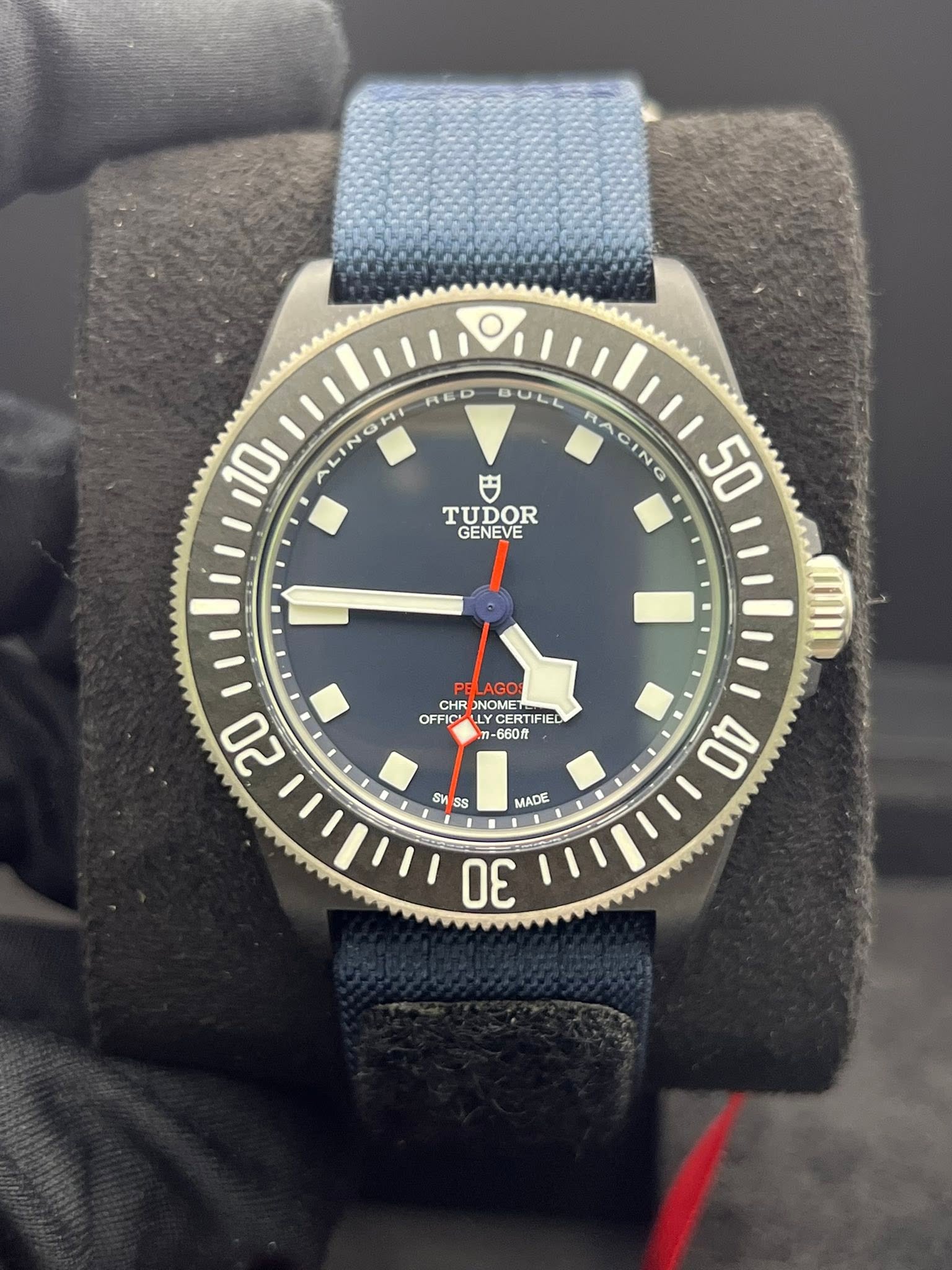 May be an image of wrist watch and text that says 'HED N 10 DULL RACING CING 50 TUDOR GENEVE LAGO OFFICNCERTIFIEL CHR CHR ONOME OFFIC TLY CERTIFIE מ 660. 20 SA ኣዳ Ss MADE 40…