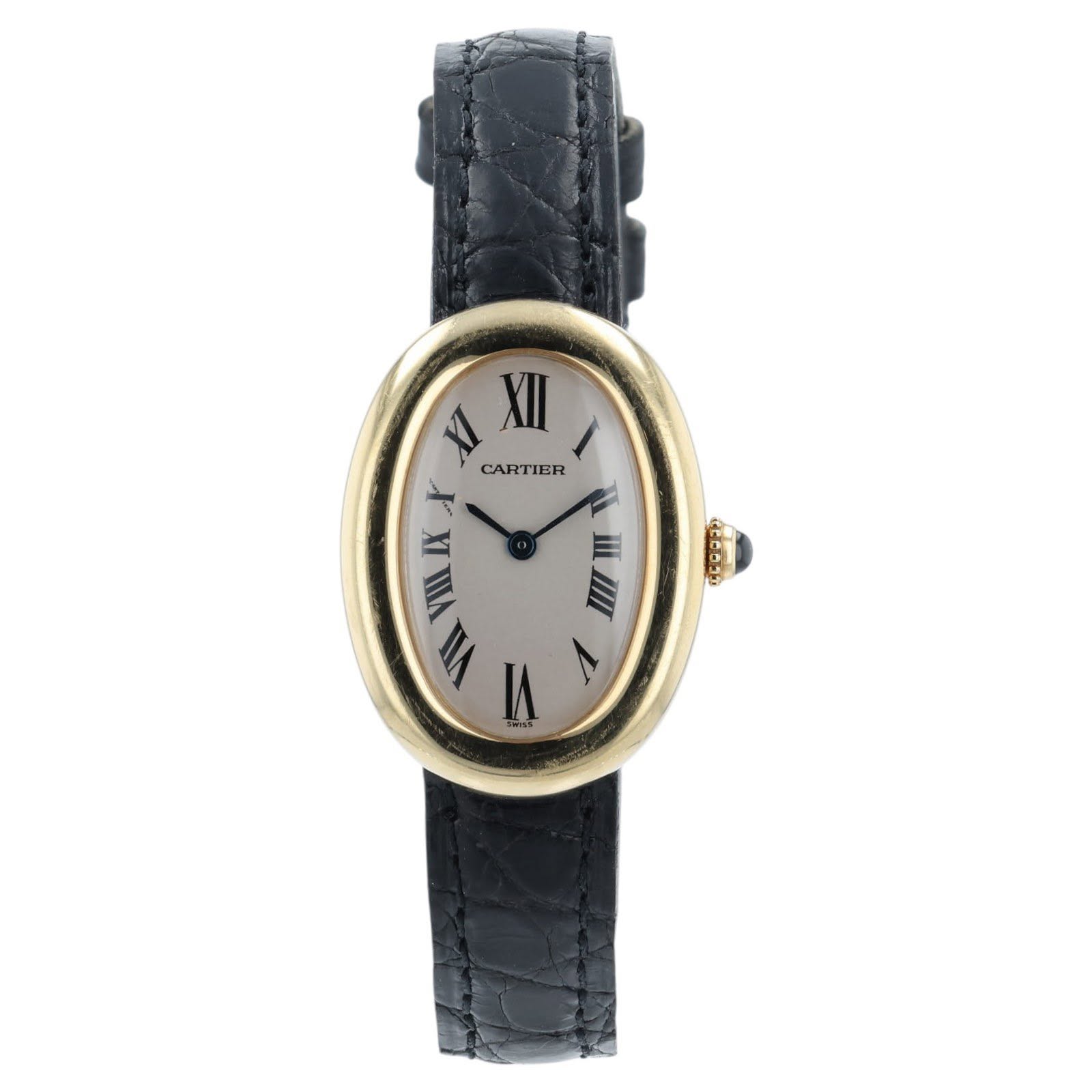 May be an image of wrist watch and text that says '重 XI XII CARTIER X IIIX IX VIII NII I V 4E0059'
