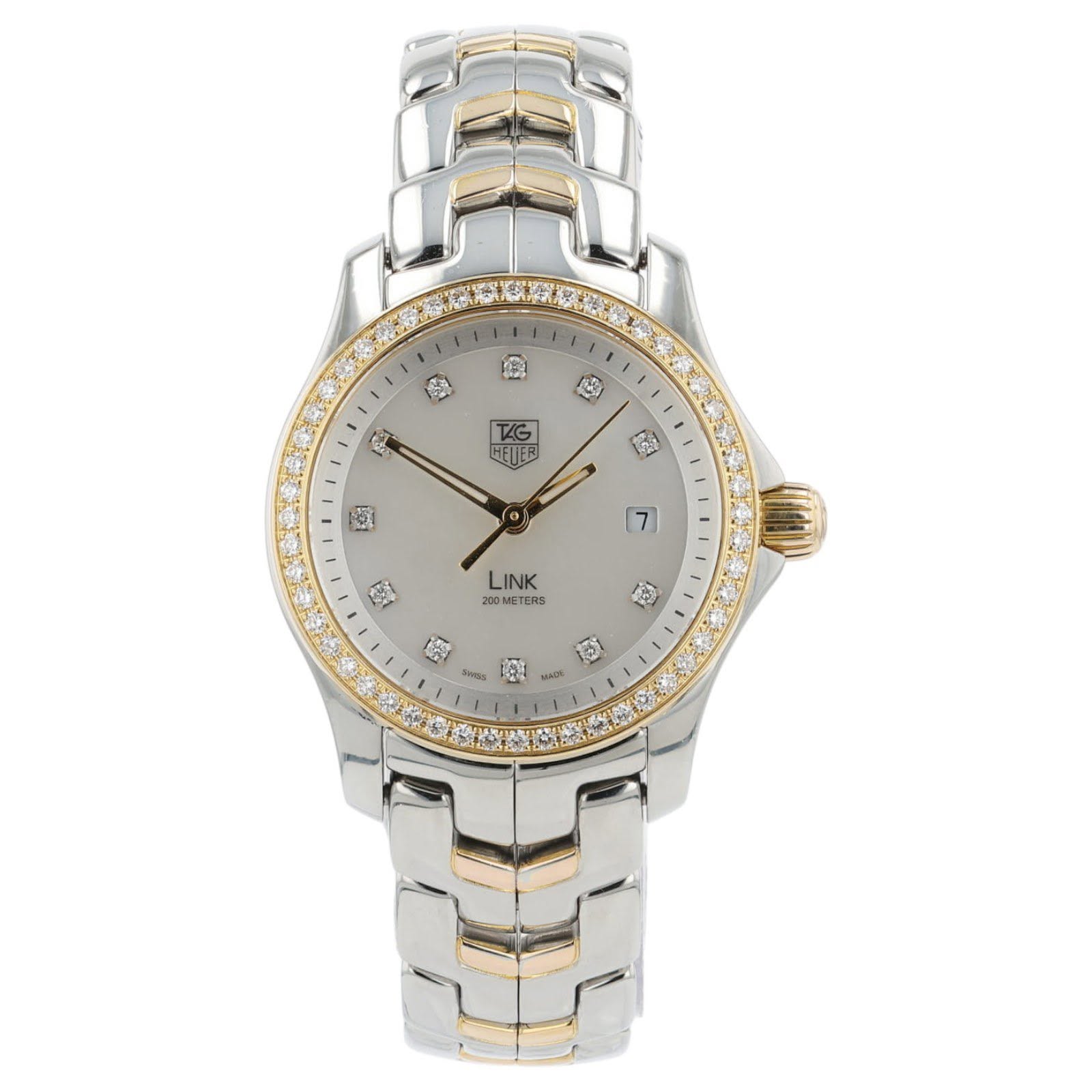 May be an image of jewelry, wrist watch and text that says '소선 1e توا T4G HETER ရက .험 7 LINK 200METERS 福 9 5 Swas 0'