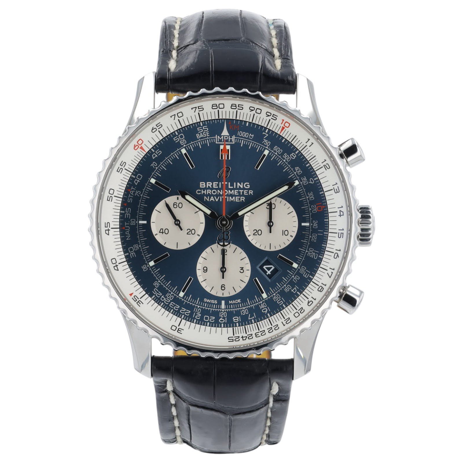 May be an image of wrist watch and text that says ', ASE nMPH ២េ០០២ 60 45 59 ትጣ 55 50 BREILING LING BREI CHRON OMETER NAVI AVIIMER IMER wagby 15 16 40 F 9 T SWISS SU 22 DE 門 >…