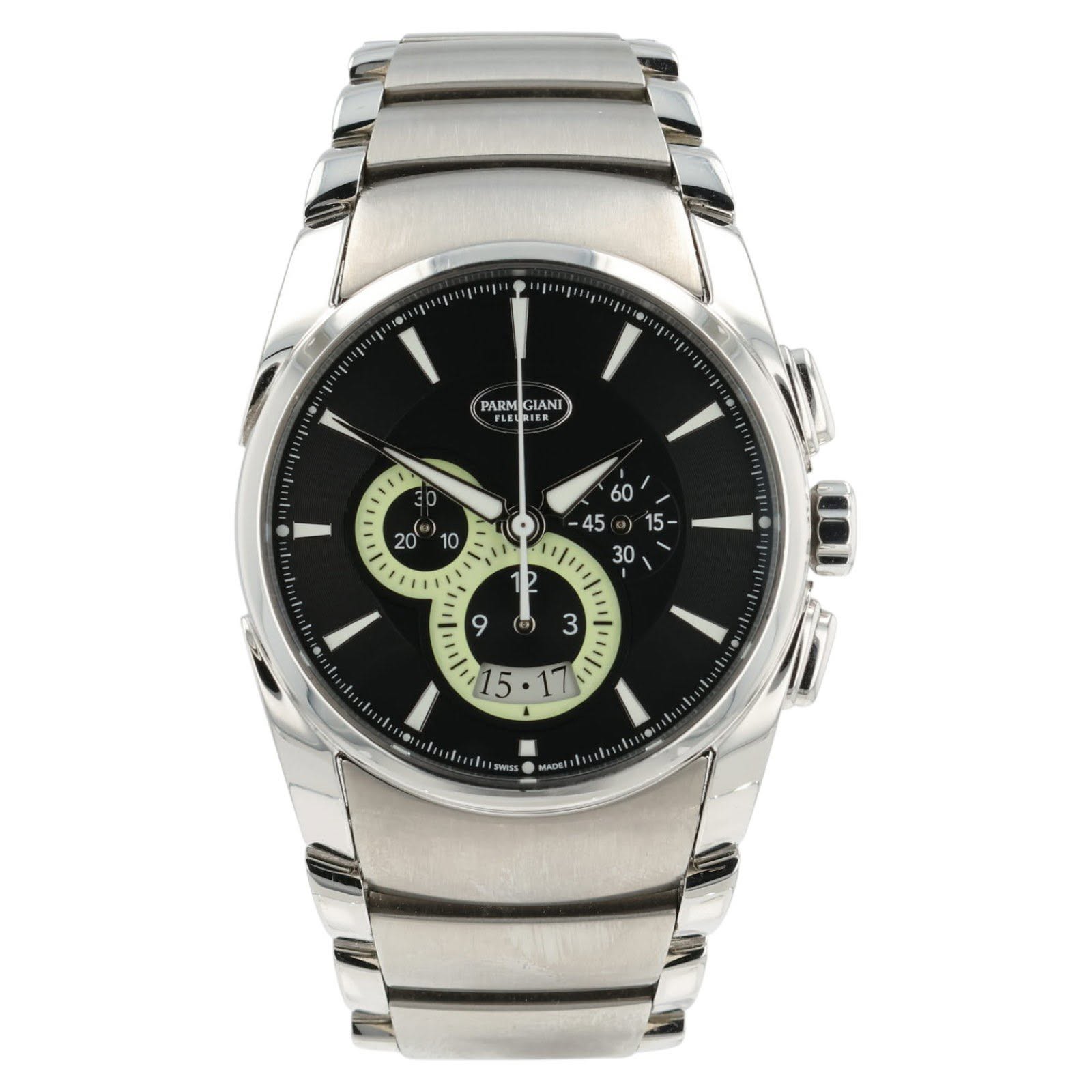 May be an image of wrist watch and text that says 'สสู PARMGIANI PARM IANI ๒) 3 1 0! 15 17 ostorel 2'