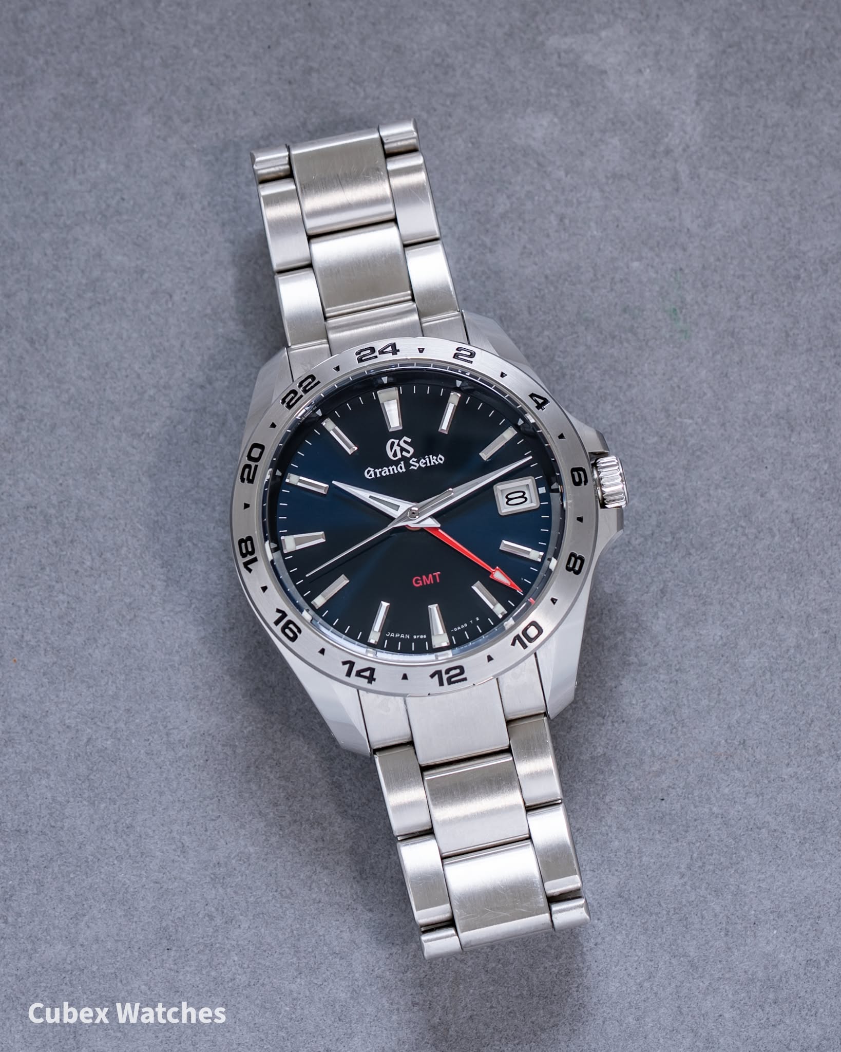 May be an image of wrist watch and text that says '42 00S 2 4 20 ES Grand GrandSciko Sciko B 6 ИOHИ 18 GMT 8 9L 一い OL ャ צין 12 Cubex Watches'