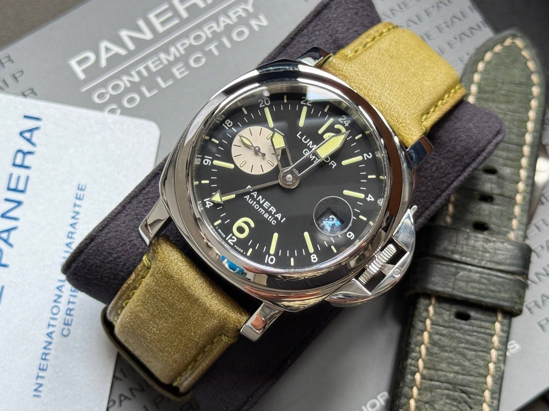 May be an image of wrist watch and text that says 'FA FFAI KAN LUM GM หา אדו R د IE 14 7 S គរ utomatic ANERAI natic LA 12 6 AOE ٥ 6 cO ANERAI ARANTEE NTERNATIONAL CERTIF'
