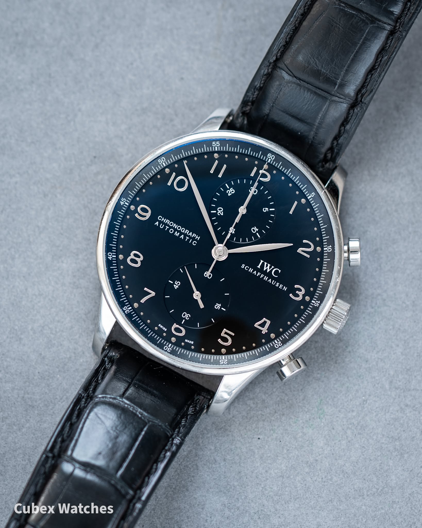 May be an image of wrist watch and text that says '60 • 10 ー AE 25 o 20 ဟ I - UTOMATIC UTOM CHBONOGRAPH OM C 40 ه 60 5 > 35 ตะ ν SCHAF SCHAFFHAUSEN IWC 3 क σε suS MA3B 哈 d0 .…