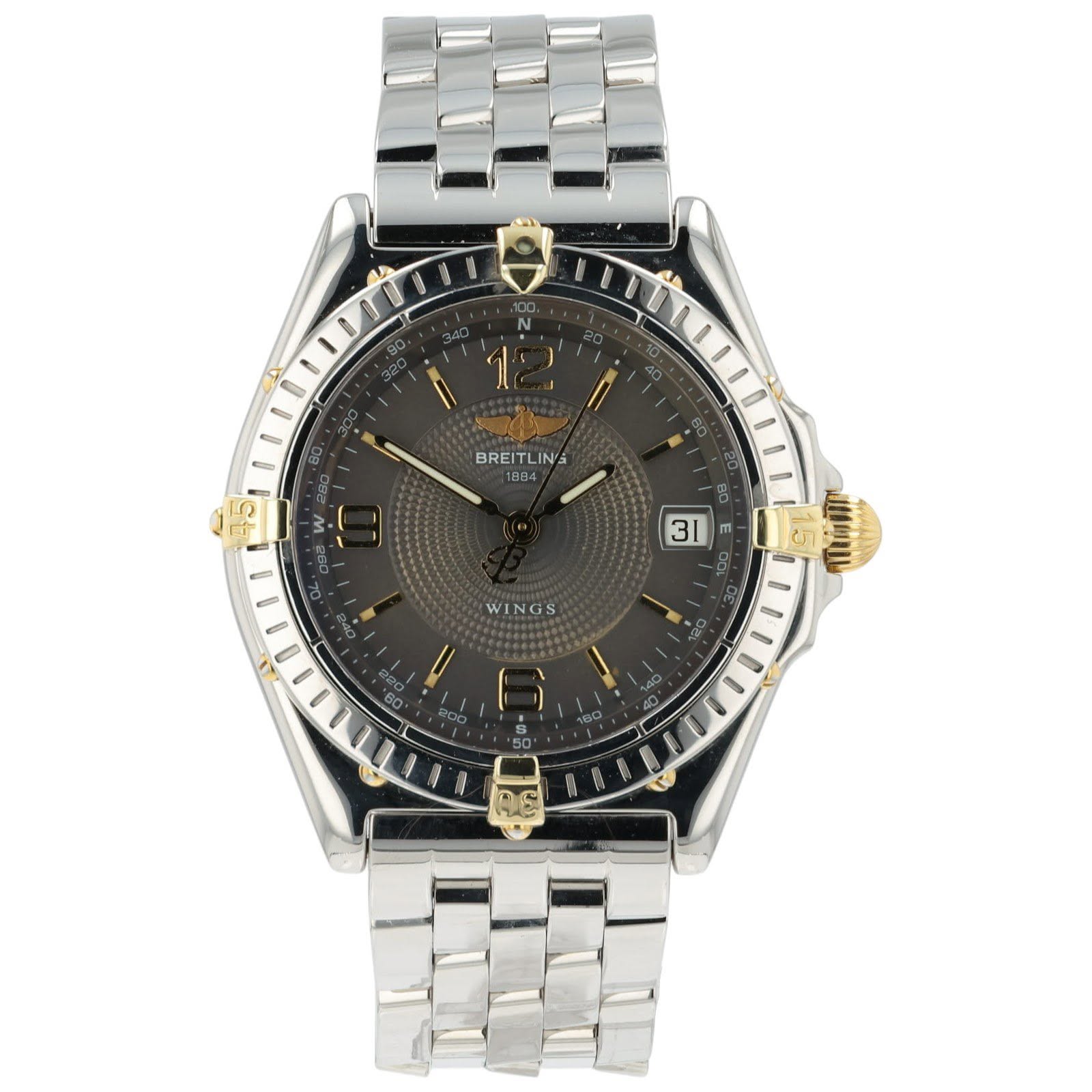 May be an image of wrist watch and text that says '100 I BREITLINA m WI WINGS 15'