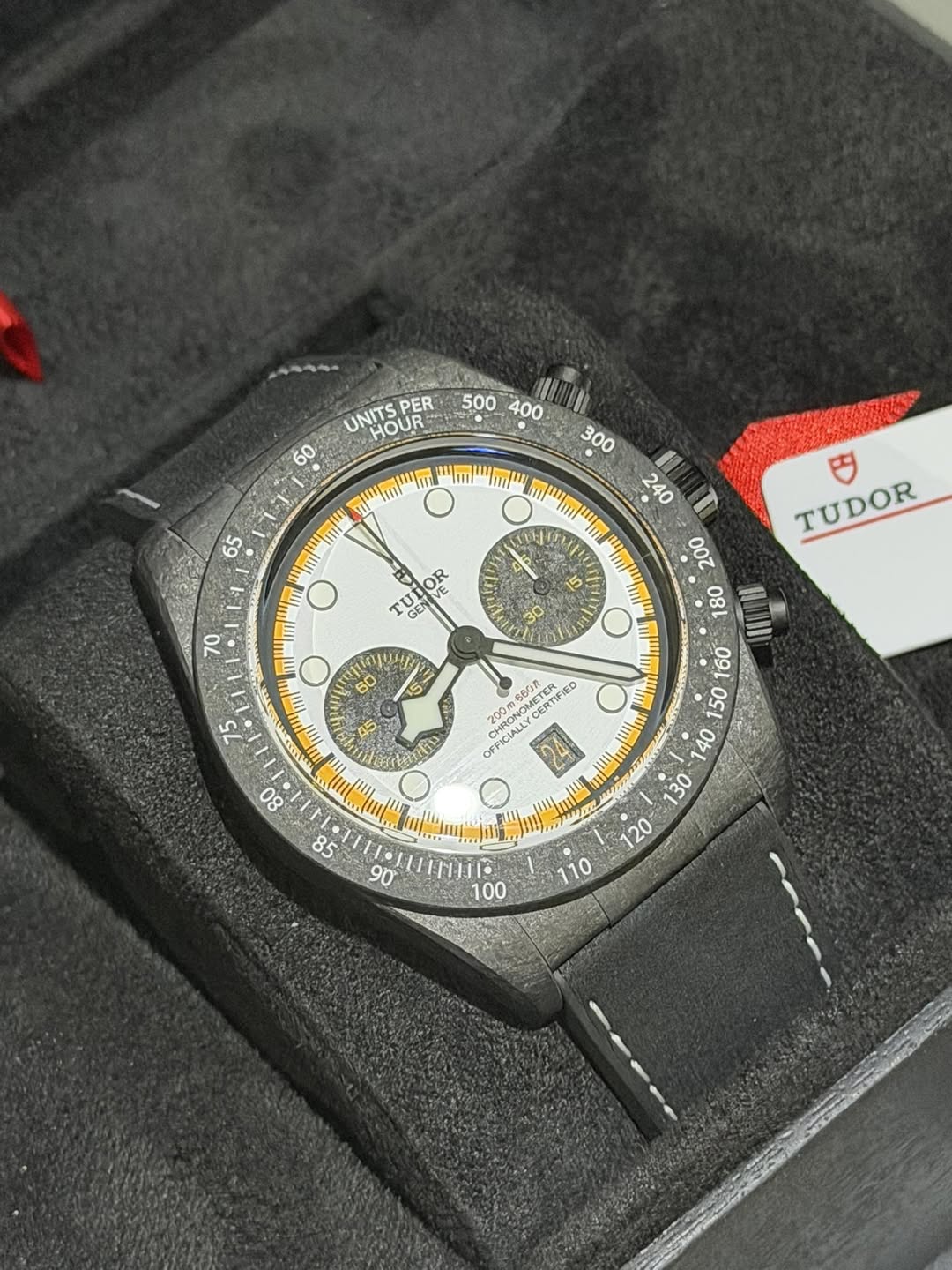 May be an image of wrist watch and text that says ' UNITS TSPER PER HOUR 300 ייוחיי ייהייוחחיי ".' "መ" 100 היי/חויה 65 ייחוייםי muiP O יוחייהאי 08 ula 85 OR TU GEN 00 ហ TUDOR 30…