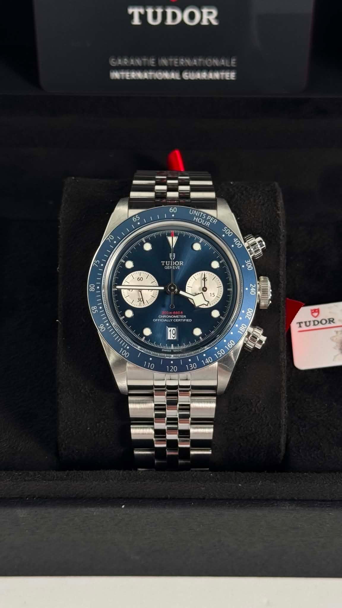 May be an image of wrist watch and text that says 'TUDOR INTERNATIONAL GUARANTEE 65 70 60 UNITSPE HOUR HOUR 500 400 TUDOR TUT UDOR ستسلیس 090 d0 ពព TUDOR'