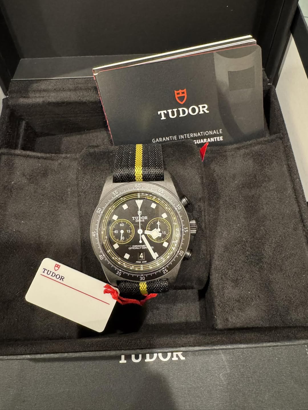 May be an image of wrist watch and text that says 'TUDOR GARANTIE GARANTIEINTERNATIONALE INTERNATIONALE SUARANTEE E G DOF た E Jos m e fasi 구구자Ycot TUDOR শ 02 02 運 መባ 28 ULON 1 υ…