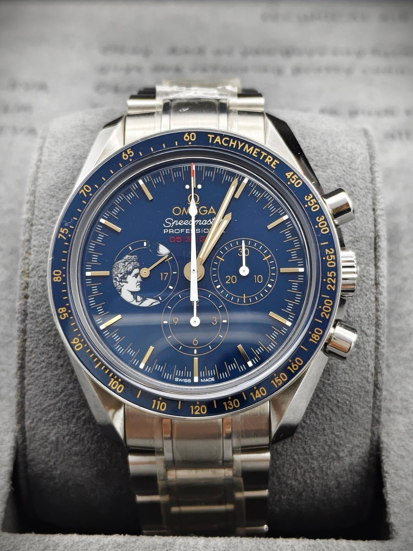 May be an image of wrist watch and text that says '65 70 Ⅲ BI 111 75 ON ONOGA GA Speet nasi PROFE SIO uI II TACHYMETRE ۱١1 IT..TI 1N 1 1 ሀ I1 川 川 ዘ 6 日ます SWISS 11 100 :O mAre ክ 吉0…