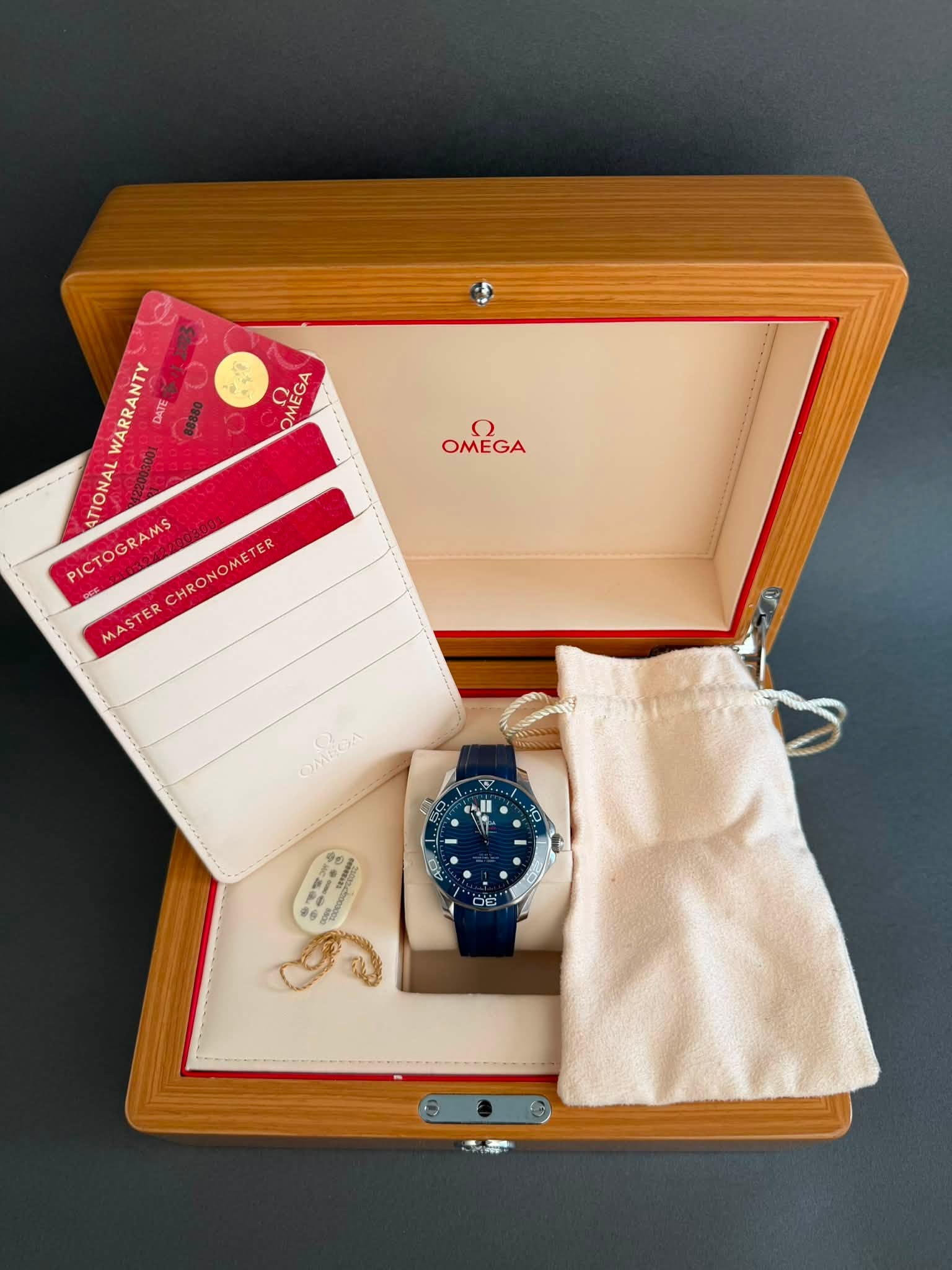 May be an image of wrist watch and text that says 'MEGA QMEGA OM റ OMEGA WARRANTY ATIONAL PICTOGRAMS MASTERCHRONOMETER MASTER CHRONOMETER OρЛЛbl ๑ก๙ 合人 DE'