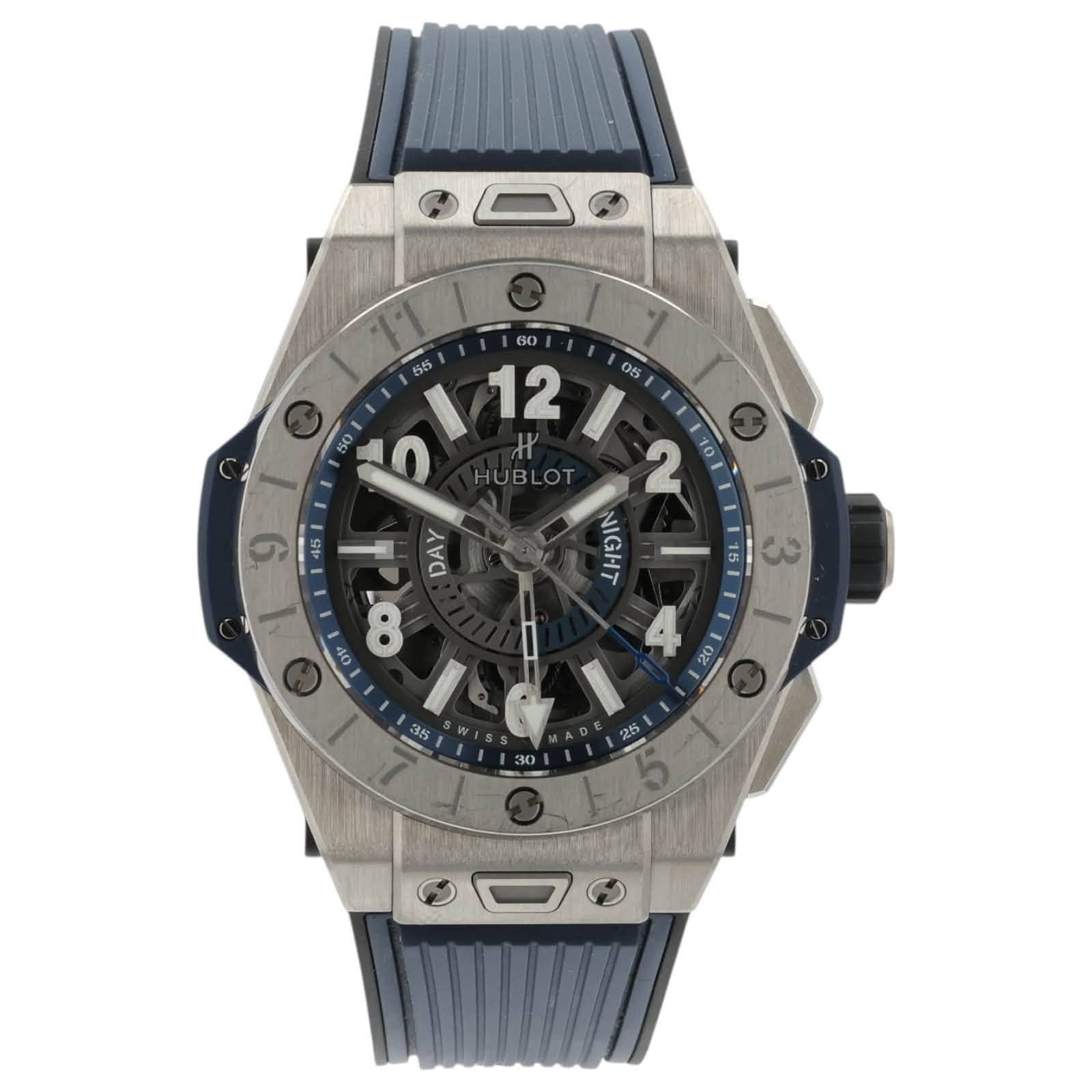 May be an image of wrist watch and text that says ' b DAY 60 12 米 HUBLOT LOT HUB 2 10 THGIN 15 3 45 OV 0 0금 35 茶 30 25 م 5 S'