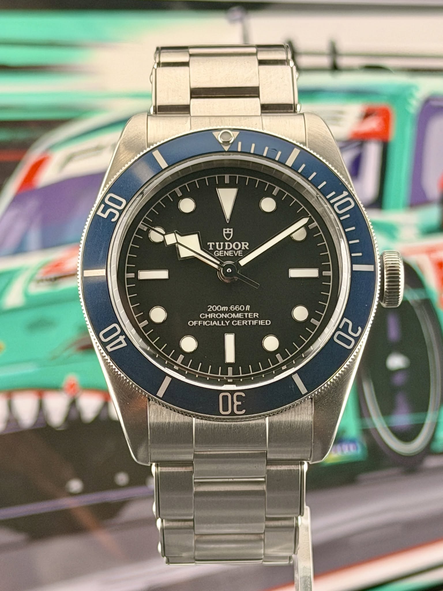 May be an image of wrist watch and text that says '50 10 TUDOR GENEVE 200m 660R CHRONOMETER CHRON HRONOME METER TE HRO ER ER OFFICIALLY CERTIFIED OFFICIALLYCERTIFIED IED や 4o न Me…