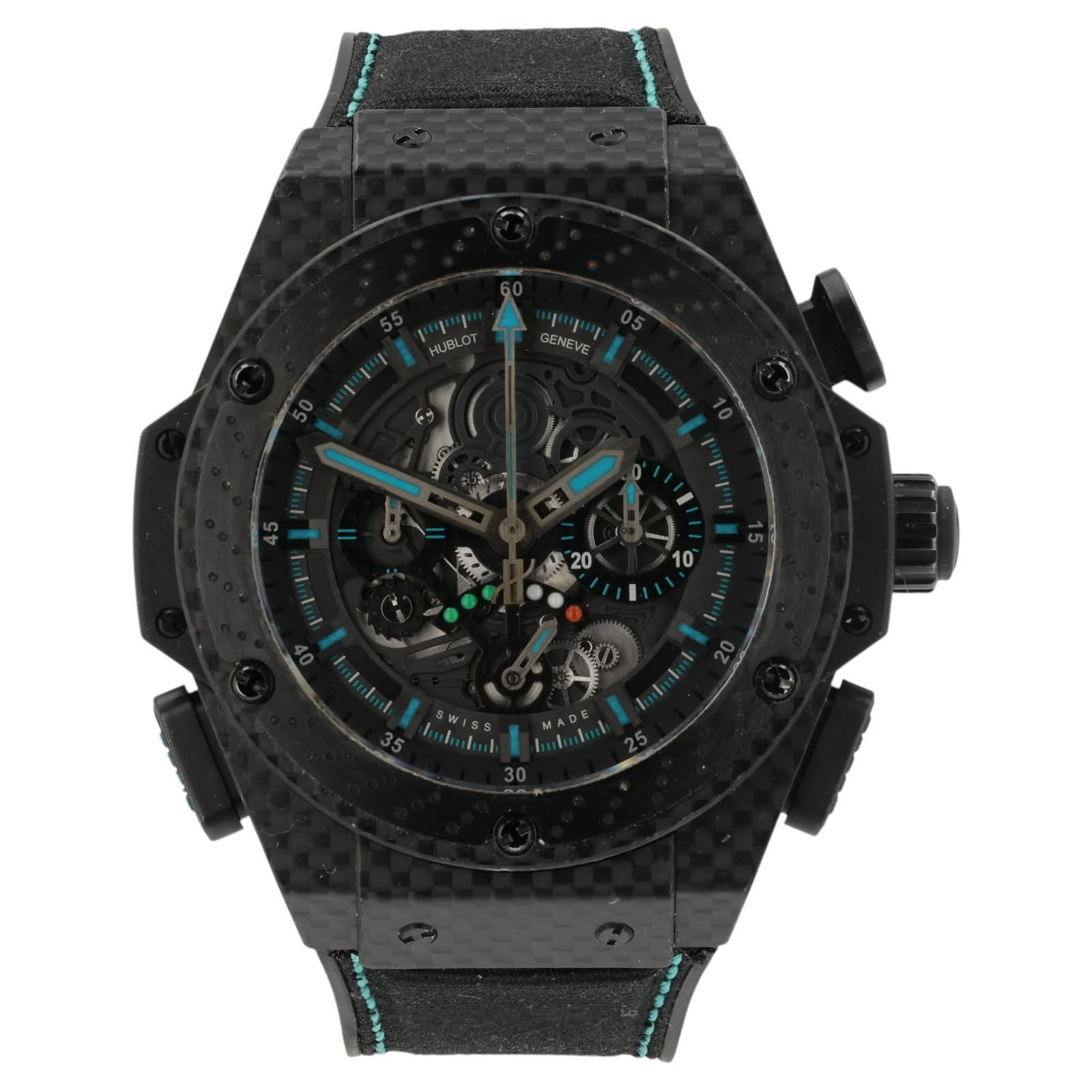 May be an image of wrist watch and text that says 'HATBLOT GENEVE 20 - 10'