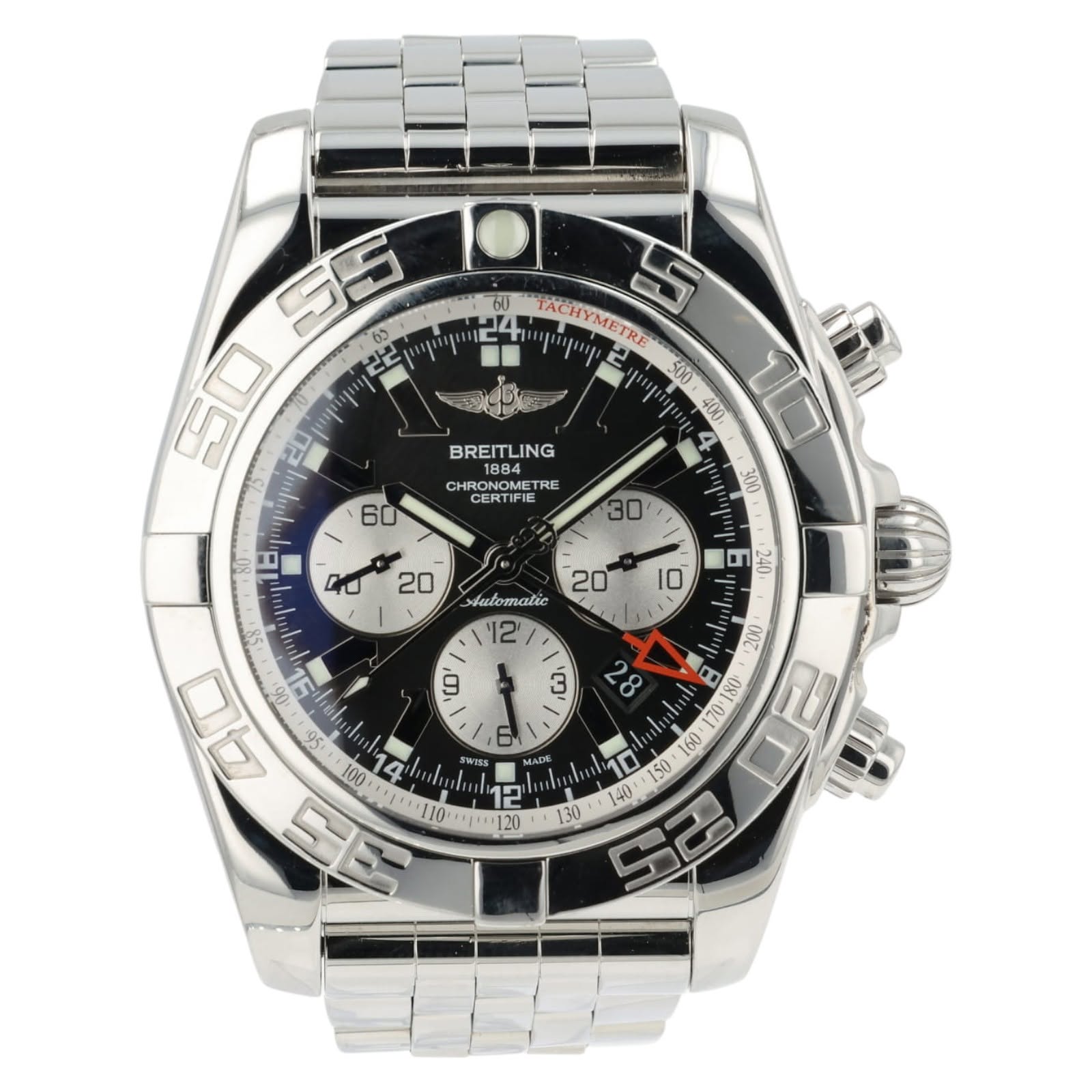 May be an image of wrist watch and text that says 'ठ৮ TACHYMETRE መ S X 75 63 50 መጣባ BREITLING TRE CERTIFIE B 240 sutomatic '12 ניי 9 200 8 A P o5 40 0 #W7SS S5 110 NDE D aS '