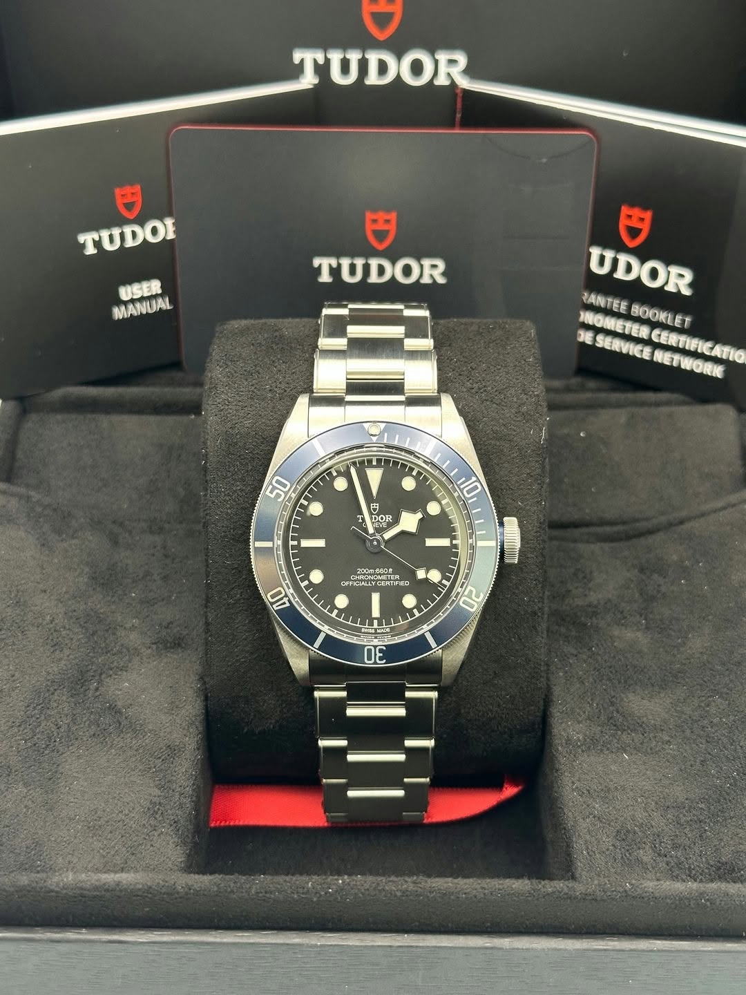 May be an image of wrist watch and text that says 'TUDOR TUDOI USER MANUAL 円 TUDOR UDOR RANTEE BOOKLET IOMETEDORLET T DE INOMETER SERVICE CERTIFICATIO NETWORK 1T 50 0 လ DOR C 10…