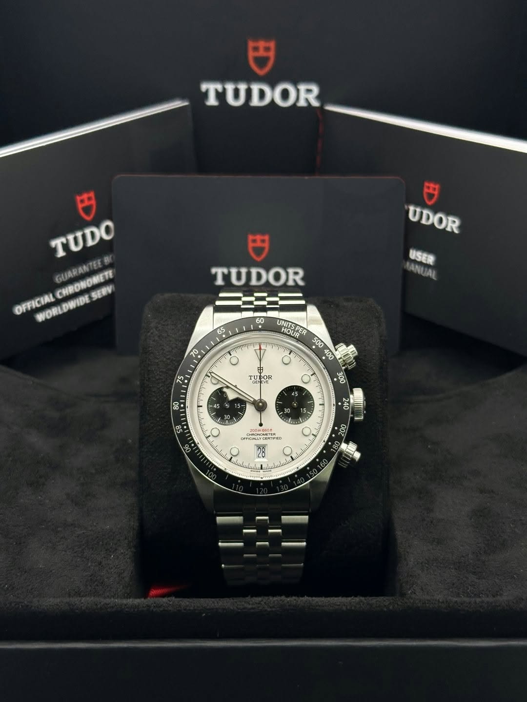 May be an image of wrist watch and text that says 'TUDOR 巴 TUDO GUARAN 8 CHRONOMETE SERV OFFICIAL DWIDE WORL UDOR TUDOR USER ANUAL JAL ANI 60 65 UNTSPER HOUR a 生 申 TupoH IIOR pO O…