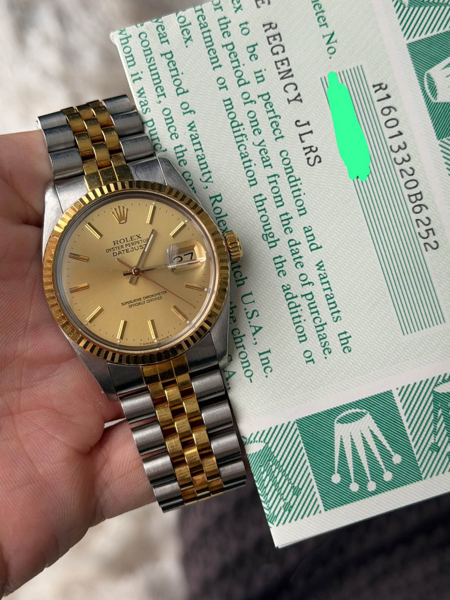 May be an image of wrist watch, money and text that says 'whom the to REG eter No. it consumer ear period olex. reatment or ex or period be in REGENCY EN was purc once of one…