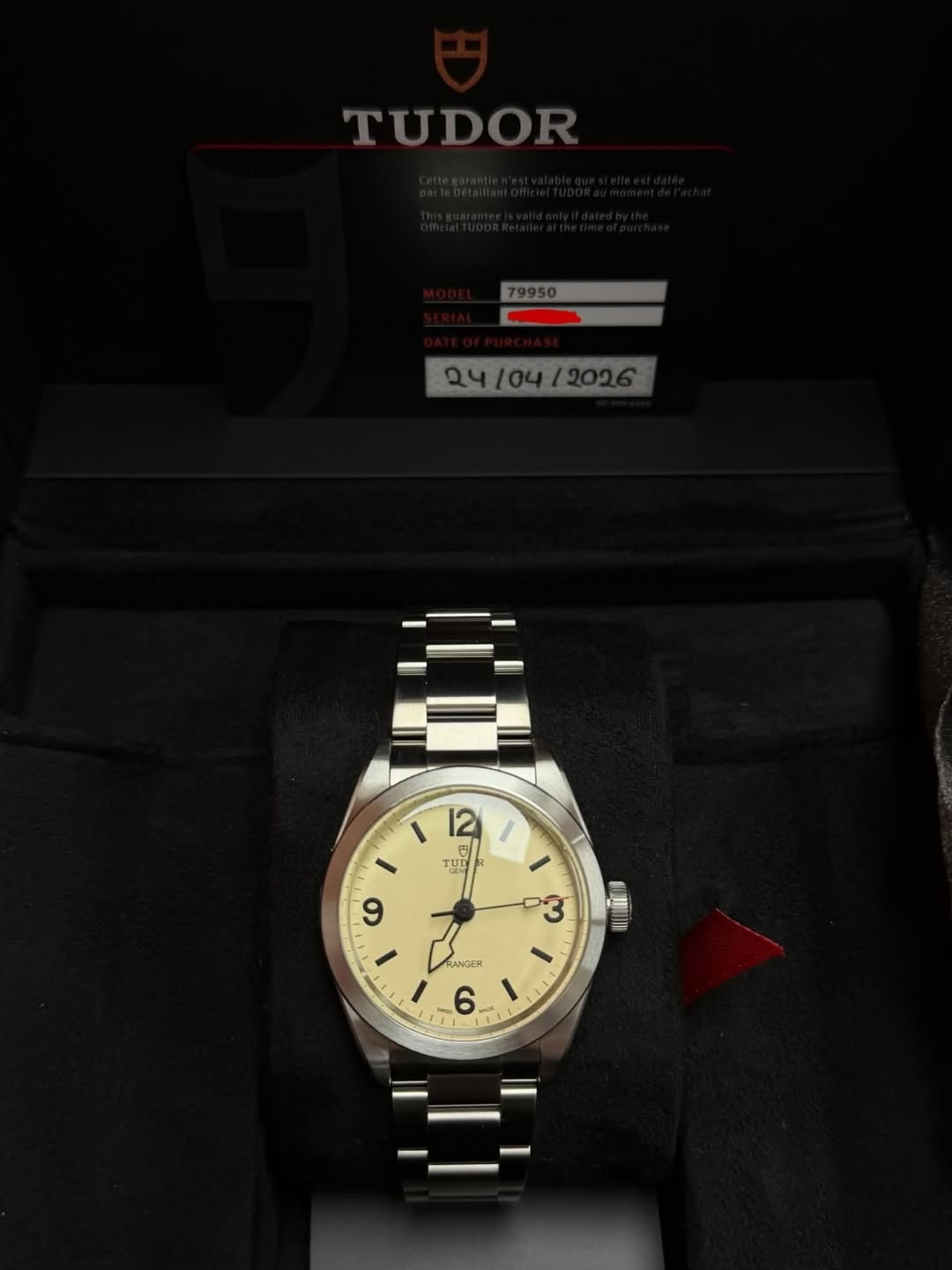May be an image of wrist watch and text that says 'TUDOR 24/04/2026 24/04 I 12 / ١ TUD م า RANGER UNGER 6 - I'