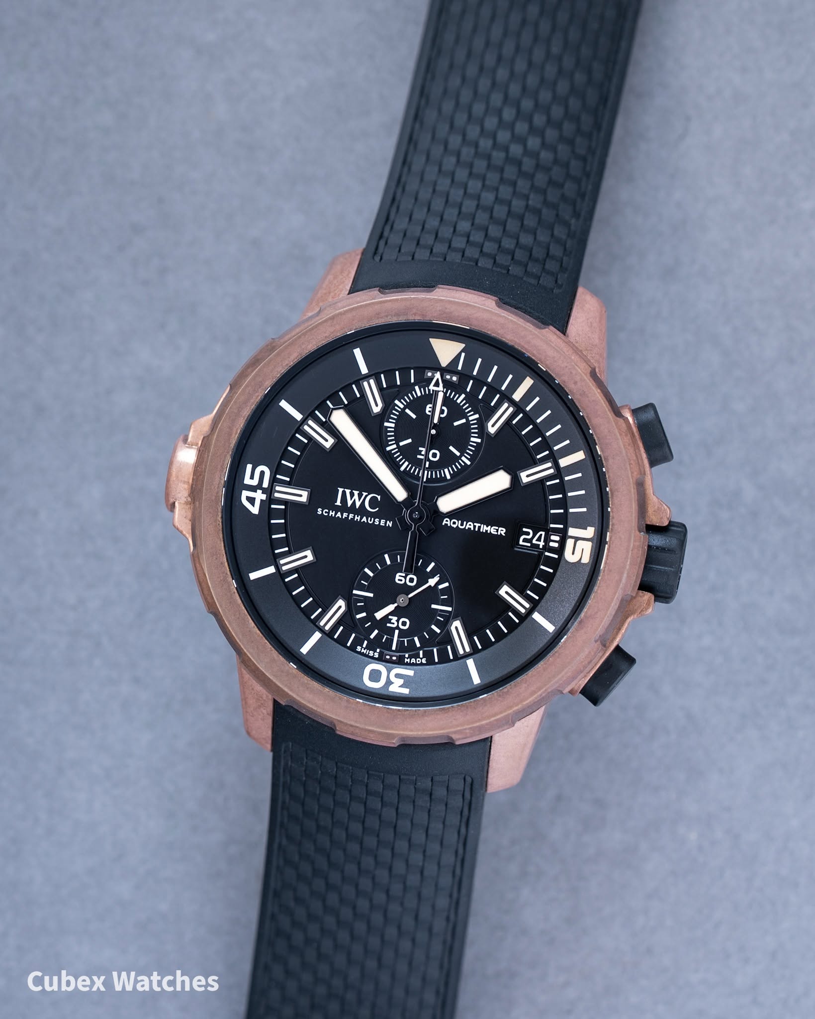 May be an image of digital watch and text that says 'חיי נ4 i l u יש I - O Sn ym 45 IWC SCHAFFHAUSE USEN CCHAE AQUATIHER THER 24 4 SL AQUAT 60 2 n 30 海H生宝 ي THADE M: Cubex…