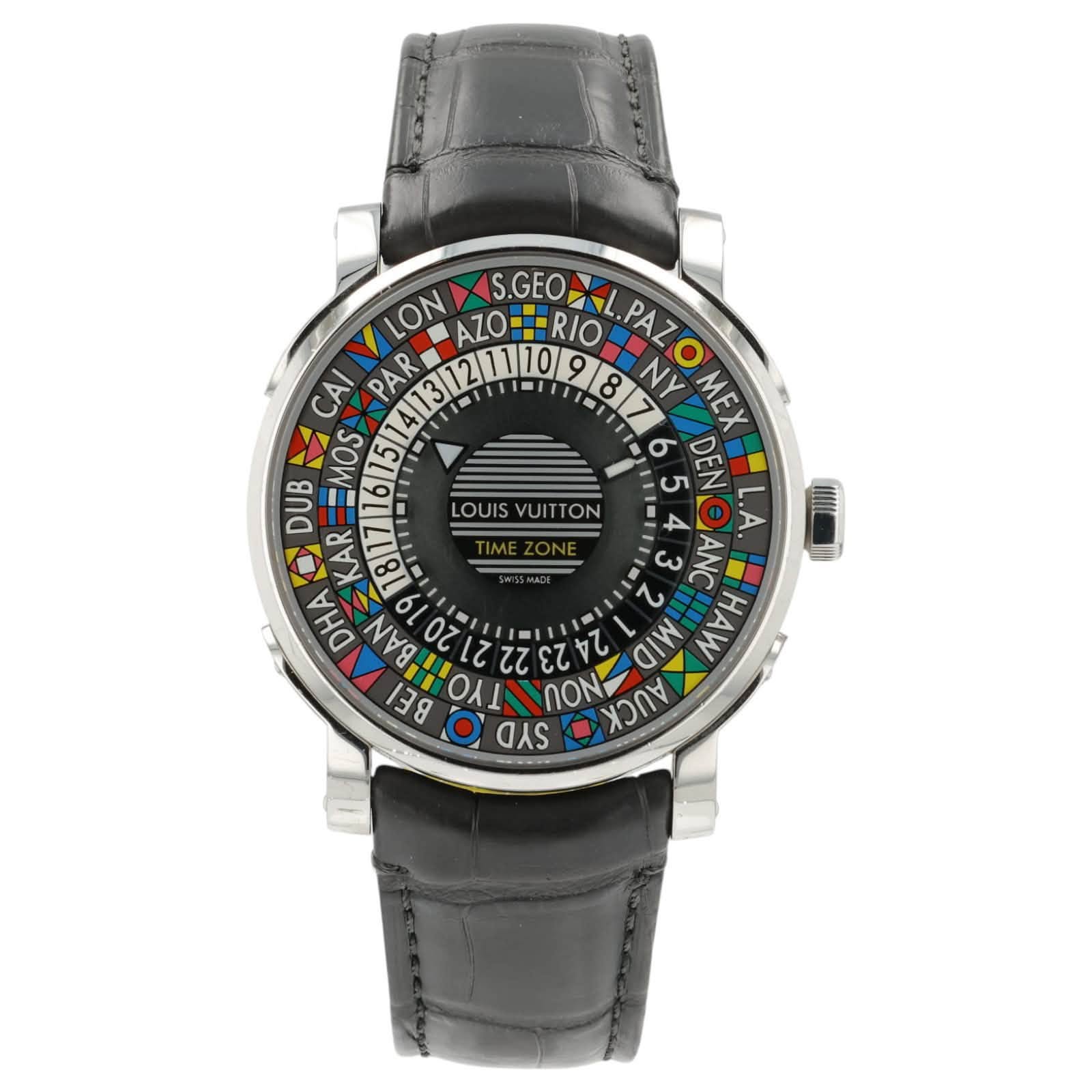 May be an image of wrist watch and text that says 'LON AZO S.GEO RIO AL.PAZO A PAR INI לובוה 9 8 NY MEX L MOS 1817161518PAP 6 DUB LOUIS VUIT LOUISVUITTON ON O KAR 3 4 DENOANC…