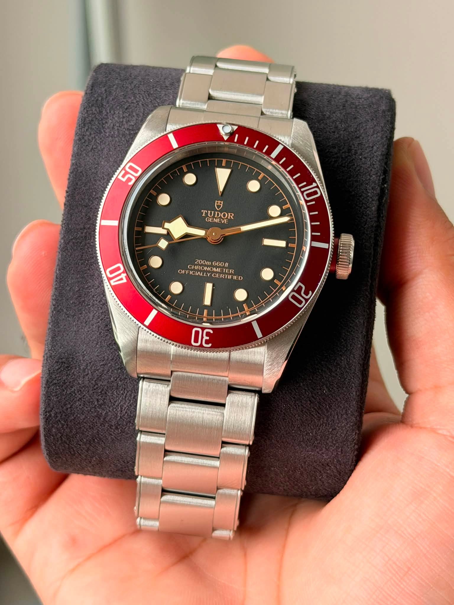 May be an image of wrist watch and text that says '50 50 円 TUDOR ENEVE 10 c0C 200m G6OD CALLYC CALLY PIRON TER RTEND 40 4O 20 30'