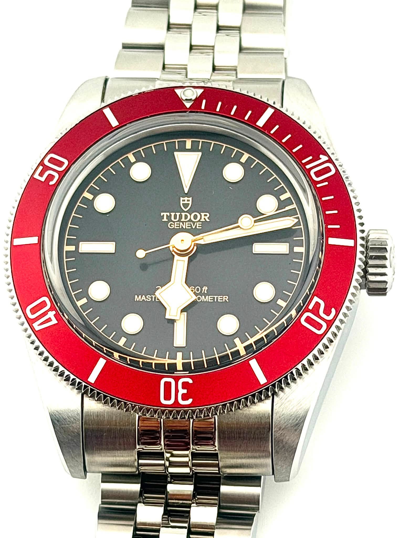 May be an image of wrist watch and text that says '50 10 TUDOR GENEVE MASTA 6Oft ft ft OMETER TER 40 20 σε'