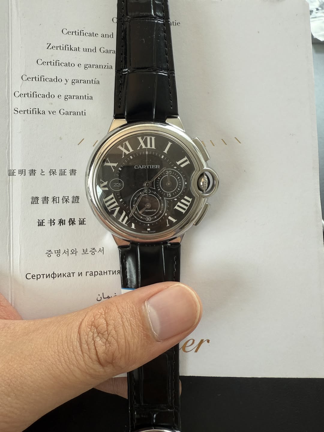 May be an image of digital watch and text that says 'tie Certifi Cerlificateane cate and Zertifikat und Gara Certificalo e garanzia Certificado y garantía Certificado e garantia…