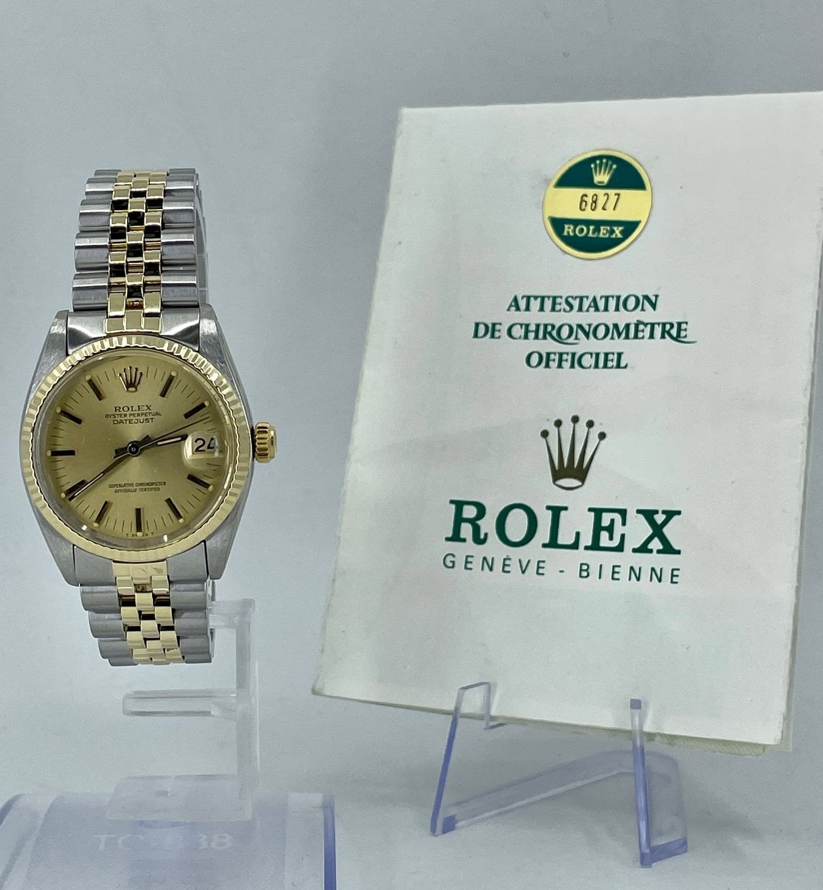 May be an image of wrist watch and text that says '6827 ROLEX ROLEX にこまT で.Jで ATTESTATION DE CHRONOMETRE OFFICIEL 2 ROLEX GENEVE- BIENNE GENEVE-BIENNE'