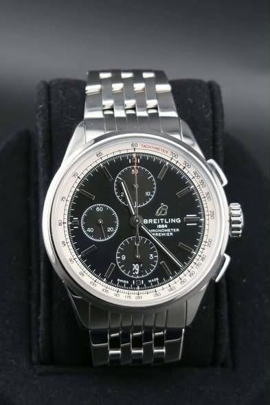 May be an image of wrist watch and text that says ' TacHyMETKR L ותדוו nAHH 00e O8 40 20 BREITLING LING 18:84 MRG RONOME ONOME MIN NOMETE TER 9 3 2Q 4 X no ADE ら 6'