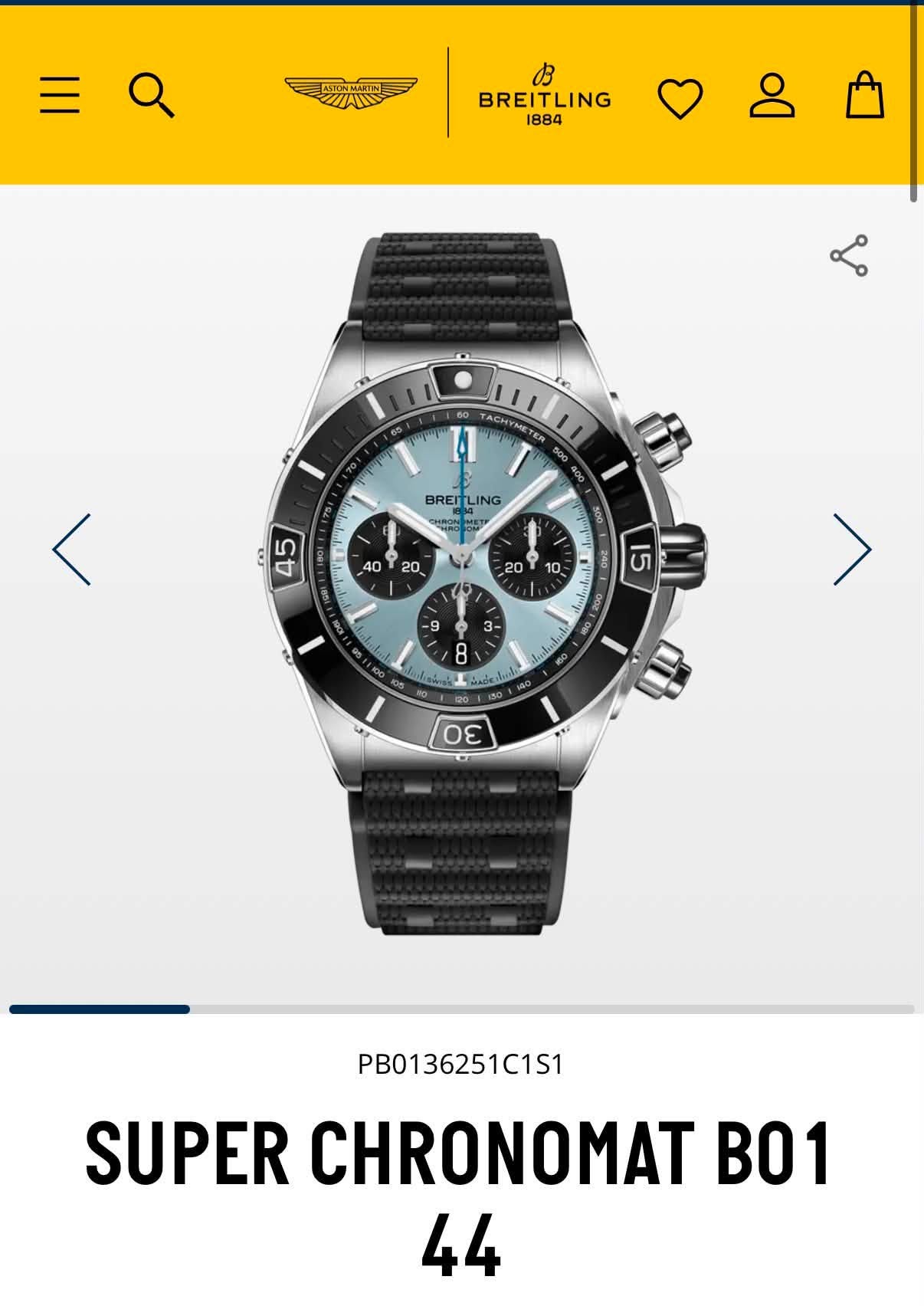 May be an image of digital watch and text that says 'AN の BREITLING 1884 I 60 TACHYM ACHYMETE TER BREITLING LING BREI S E O 5 5 一 의 OON/ 9 3- 6 B m עד WW PB0136251C1S1 SUPER…