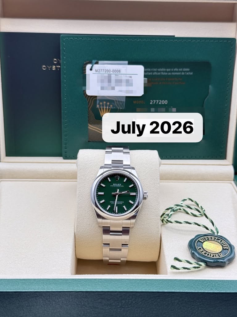 May be an image of wrist watch and text that says 'M277200- July July2026 2026 I ROLEX 4 inm SUBRTATTE SUP Tέ GRTFED'