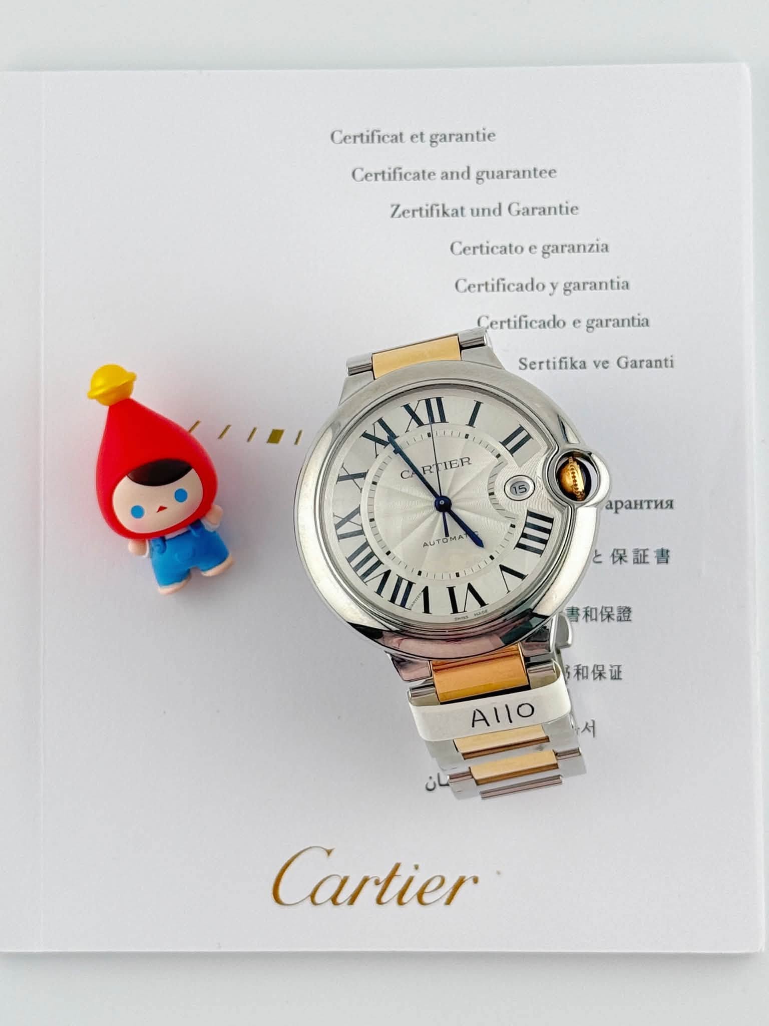 May be an image of wrist watch and text that says 'Certificat et garantie Certificate and guarantee Zertifikat und Garantie Certicato garanzia Certificado) garantia Certificado…