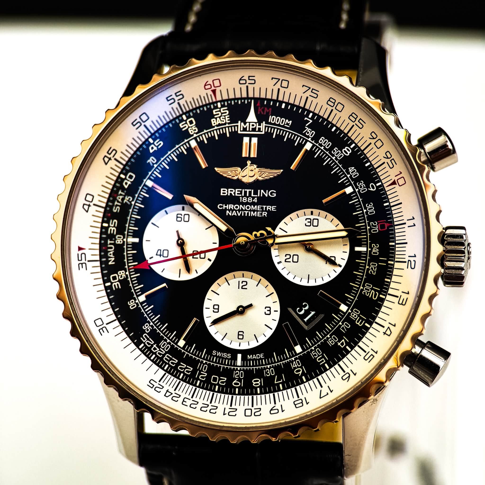 May be an image of wrist watch and text that says ' BASE ល្លលៀលល MP 1000M ၀၀ 90 ូូចៀ BREITLI ING CHRO CHRONOME ONONET NOMET TRE NAVITIMER 60 45 40 STA 5T 35 35 AU NAUT G5 ٣ TUU…