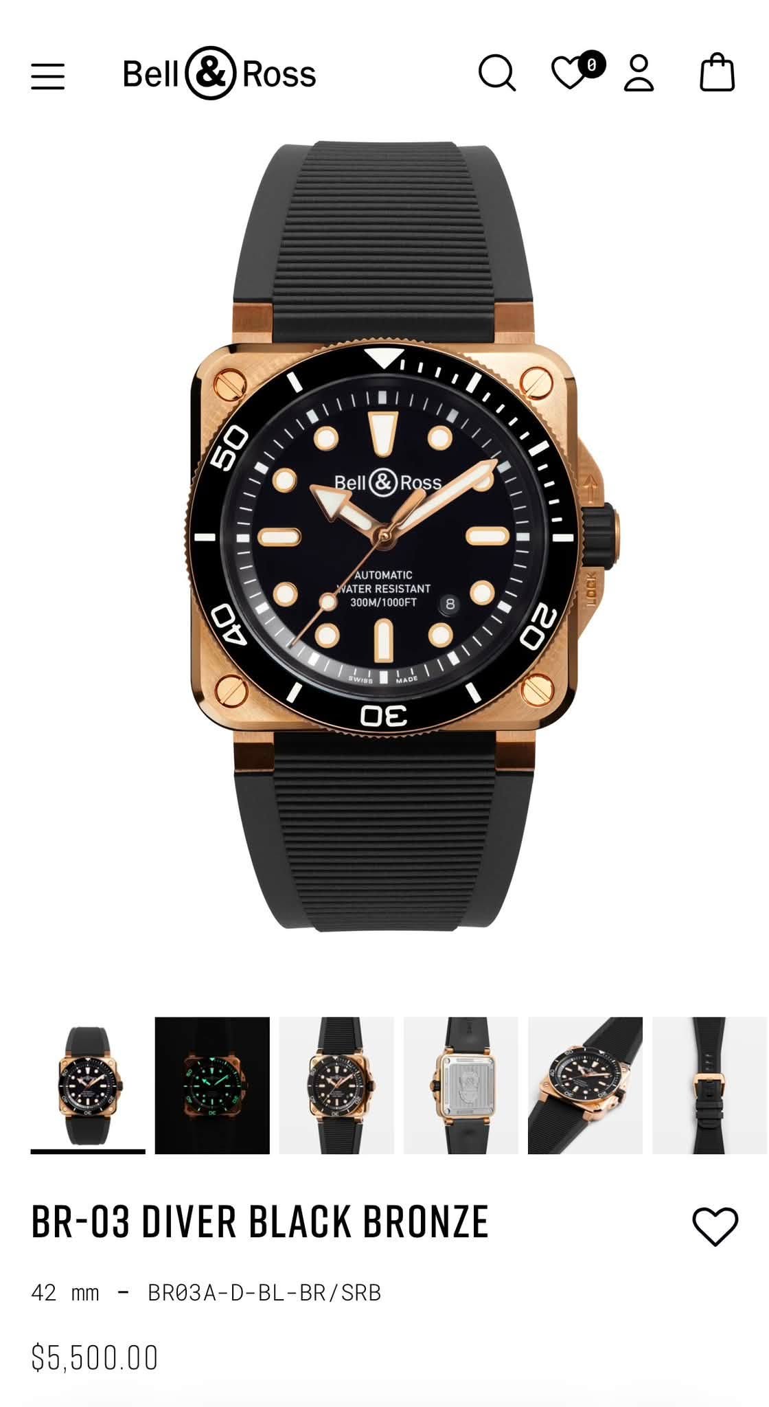 May be an image of digital watch and text that says 'Bell Ross o 50 5 ٥ Bell & Ross KI UTOMATI ATERR TANT MЛ1OOOET 8 40 ימבנ 20 2 D أ 30 30 BR-03 DIVER BLACK BRONZE 42 mm…