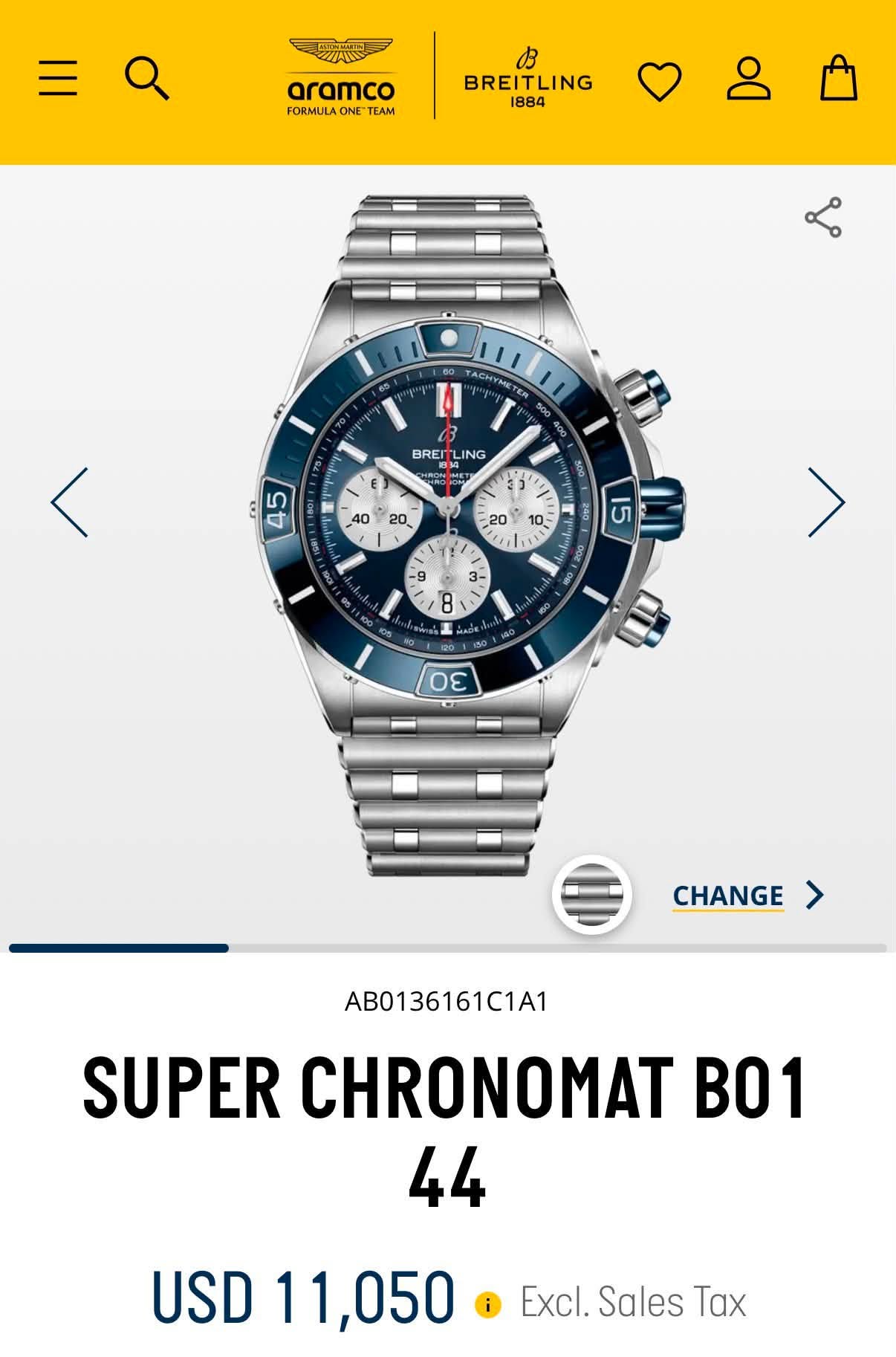 May be an image of digital watch and text that says 'aramco FORMULA ONE TEAM お BREITLING 1884 L1 ACHyM ACHyMETER BRE ۲٦ ING O ら 3- ل 2 -9 / : 8 L ባ Οε CHANGE AB0136161C1A1 SUPER…