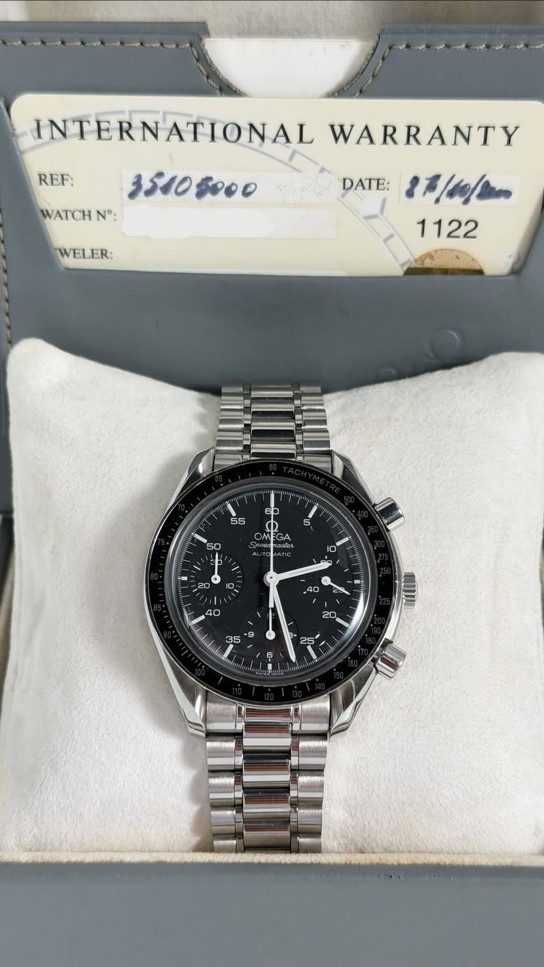 May be an image of wrist watch and text that says 'REF: INTERNATIONAL WARRANTY WATCH .፡ WELER: DATE: 2키\비 D G andu 20 ل1 20 35 UI S0'