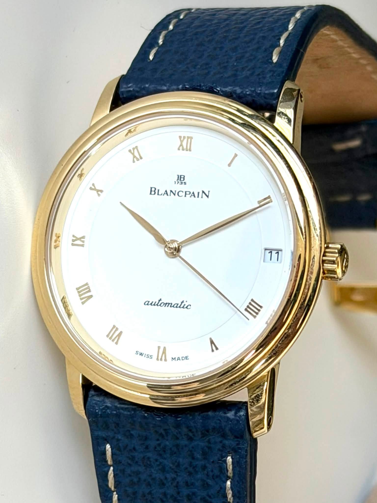 May be an image of wrist watch and text that says 'bes Xn XI X + I 現 BLANCPAIN 626 IX 11 VI automatic !UITA I nΛ SWISS SWSSAMADE ΙΛ MADE'