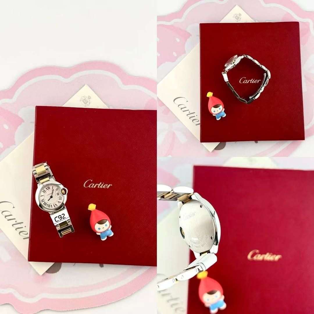 May be an image of wrist watch and text that says 'Cartier Carlie Cartier C92 EIRA PM เอทุาเทา S Cartier'
