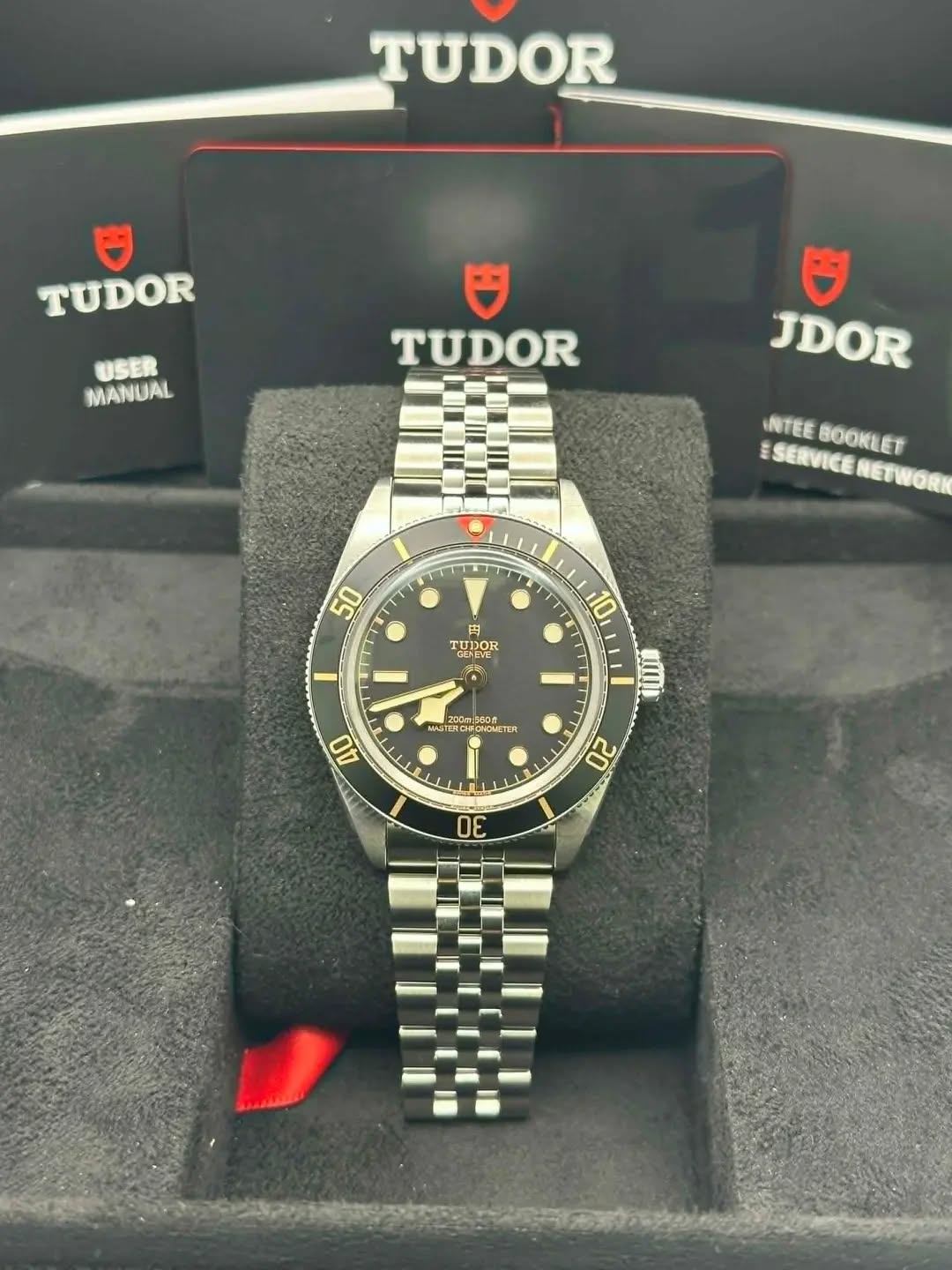 May be an image of wrist watch and text that says 'TUDOR TUDOR USER MANUAL TUDOR JDOR INTEE SNTEEBOOKLET ESERVICE RETWORK 主 BOOKLET 50 有 TUDOR GEDVE 10 III 200nnoл ROZONDNE AO 20…