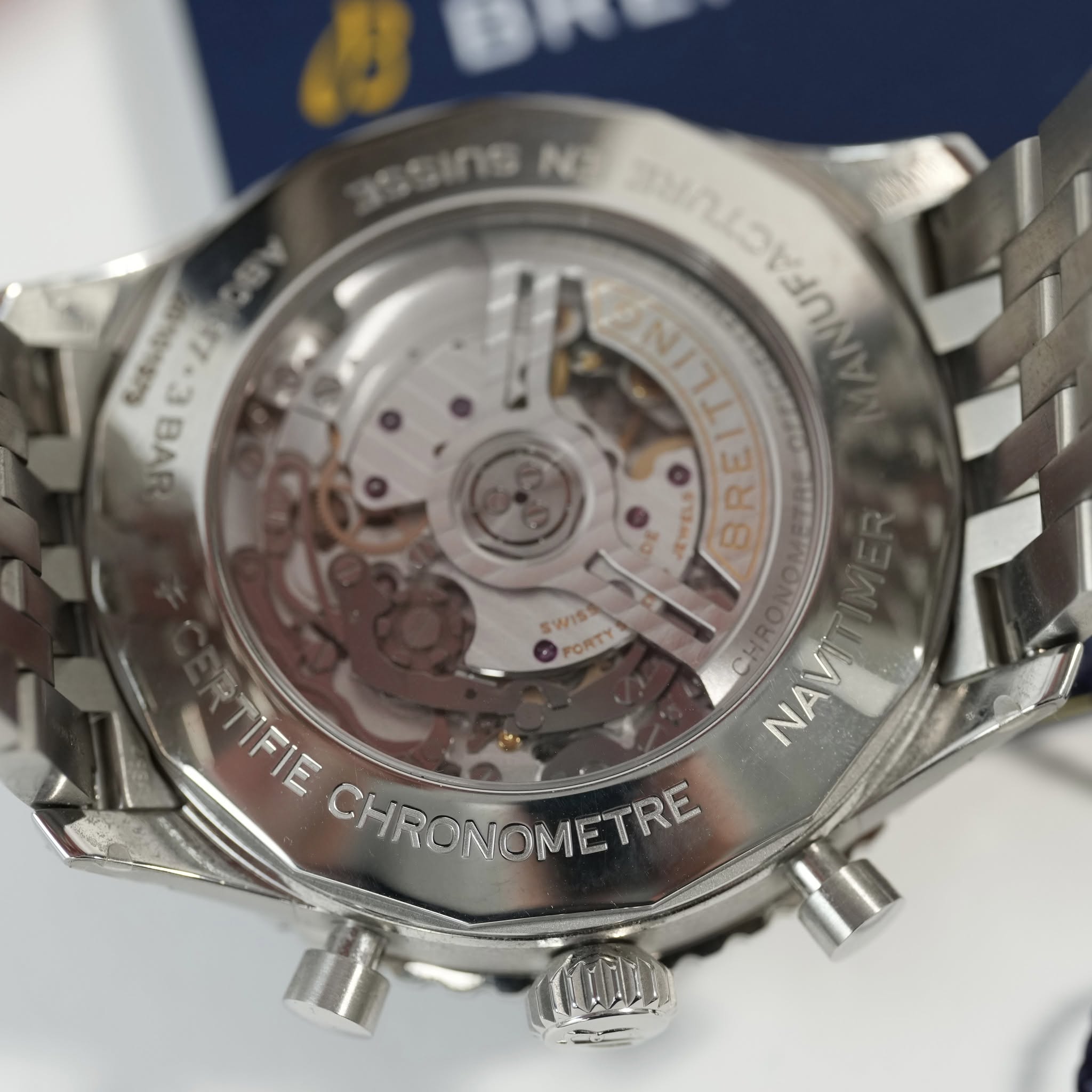 May be an image of wrist watch and text that says 'ข้ ل BAR Posul รรเทย N ยานเอษ B ณ ณ SWIS PORTY TIFIE TIFIE NAVIT NA CHRONOMETRE CHRONOME M'