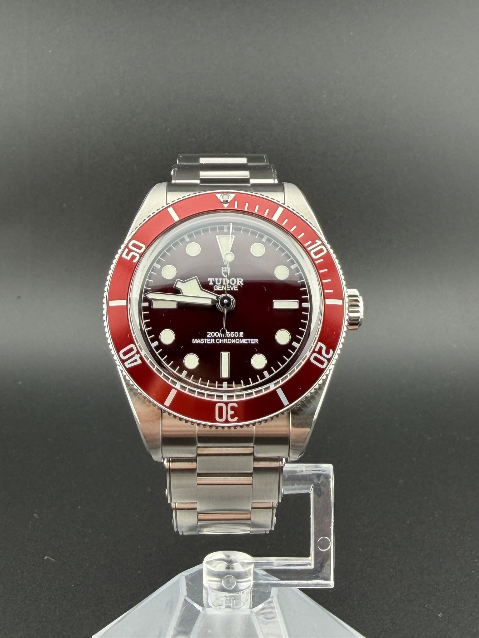 May be an image of wrist watch and text that says '50 10 TUIL OOR GENEVE GENEVE CUIOR MAISTERCHRONOMETER TER 200n .880是 0食 MASTER CHRONOME HRONC RONOMETER 40 20 30'