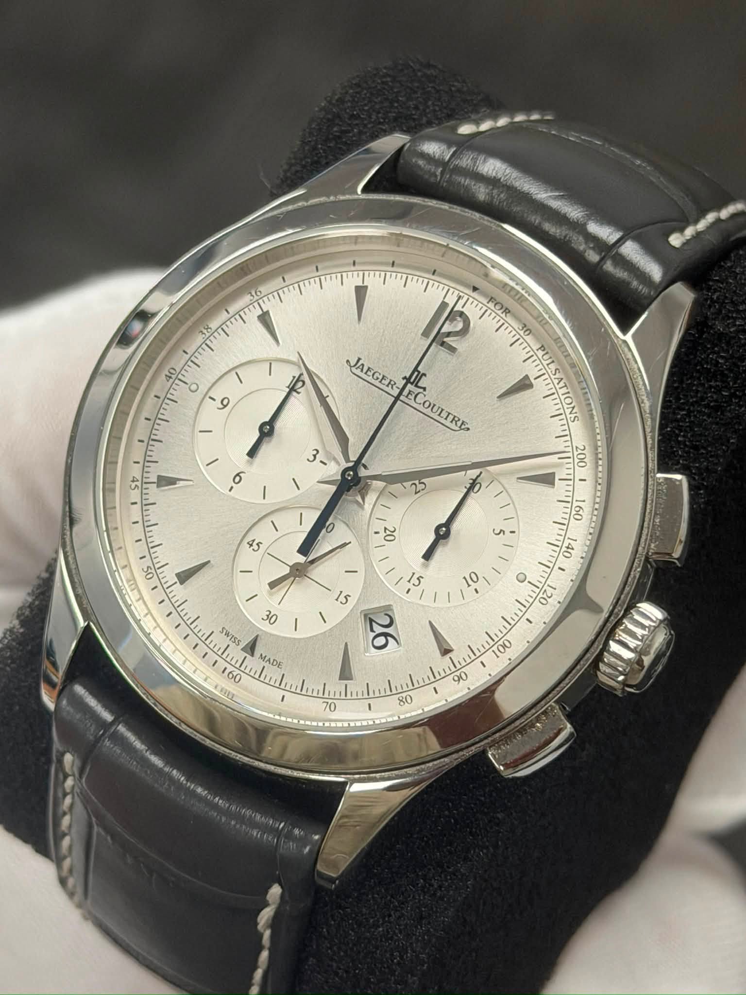 May be an image of ‎wrist watch and ‎text that says '‎รก و 12 יו 12 JAEGER- ECOULTRE O 3- 6 SATI TIONS ក្ក 20 از 60 140 수 WESS 15 s 26 120 2 MADE 60 CABIE 00 S0 90 HaUN 80‎'‎‎