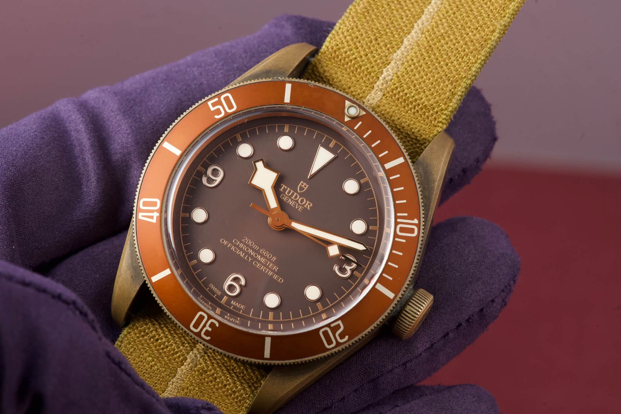 May be an image of wrist watch and text that says '50 AO TUDOR 円 SENEVE EDOP ENEVE ENEVR OF ICIALI CHRON 200 TRONOT e HRONOME 200m NOM 200m.660m m.o .660ft CEDER METER 6…