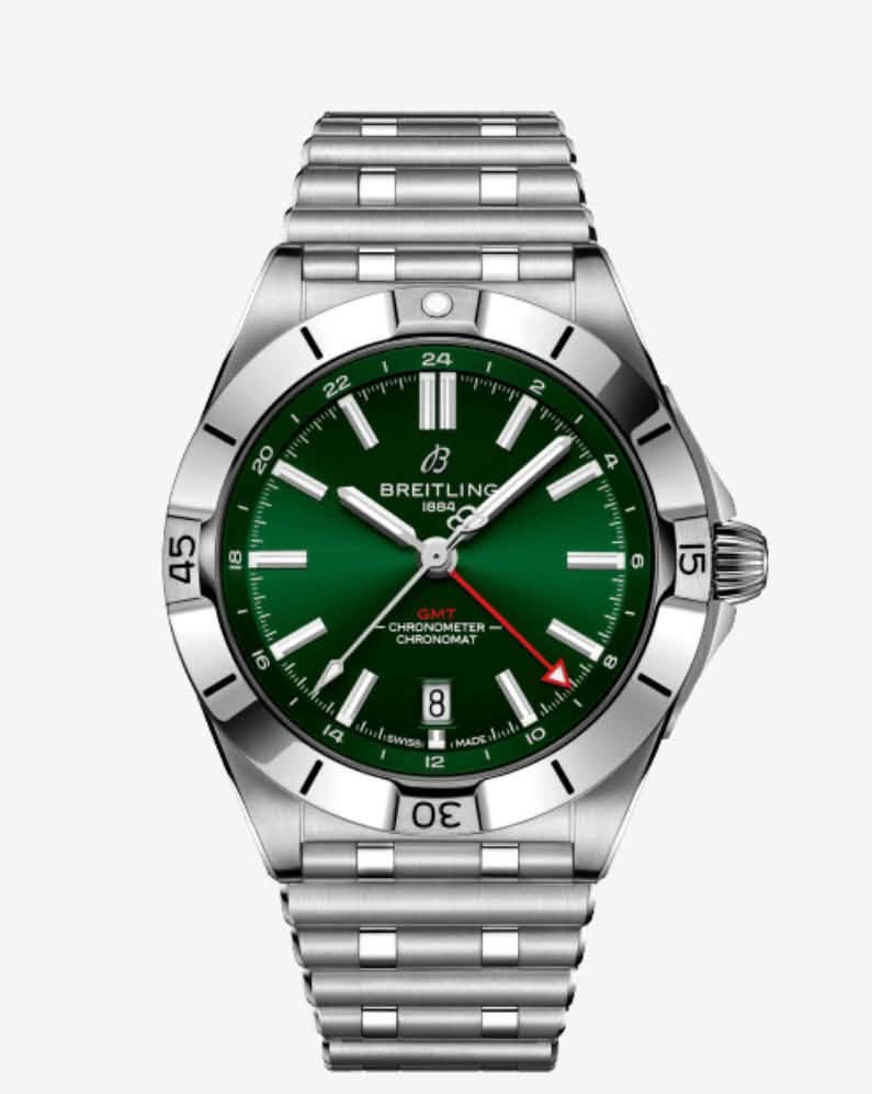May be an image of wrist watch and text that says '22 20 24 II ከ3 BREITLING LING BREIT ጥ 6 D 16 CHRON CHRONOMETE CHROOME TER CHRONOMAT 15 B 8 14 SWISs - MADE O 12 O'