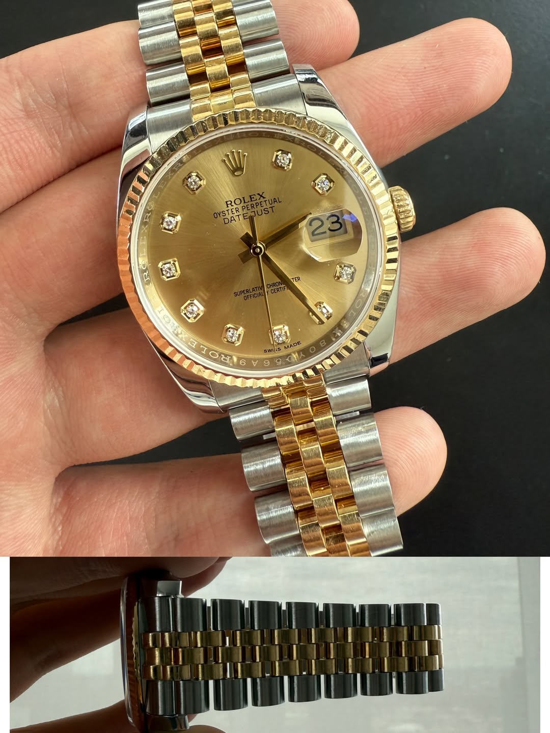 May be an image of wrist watch and text