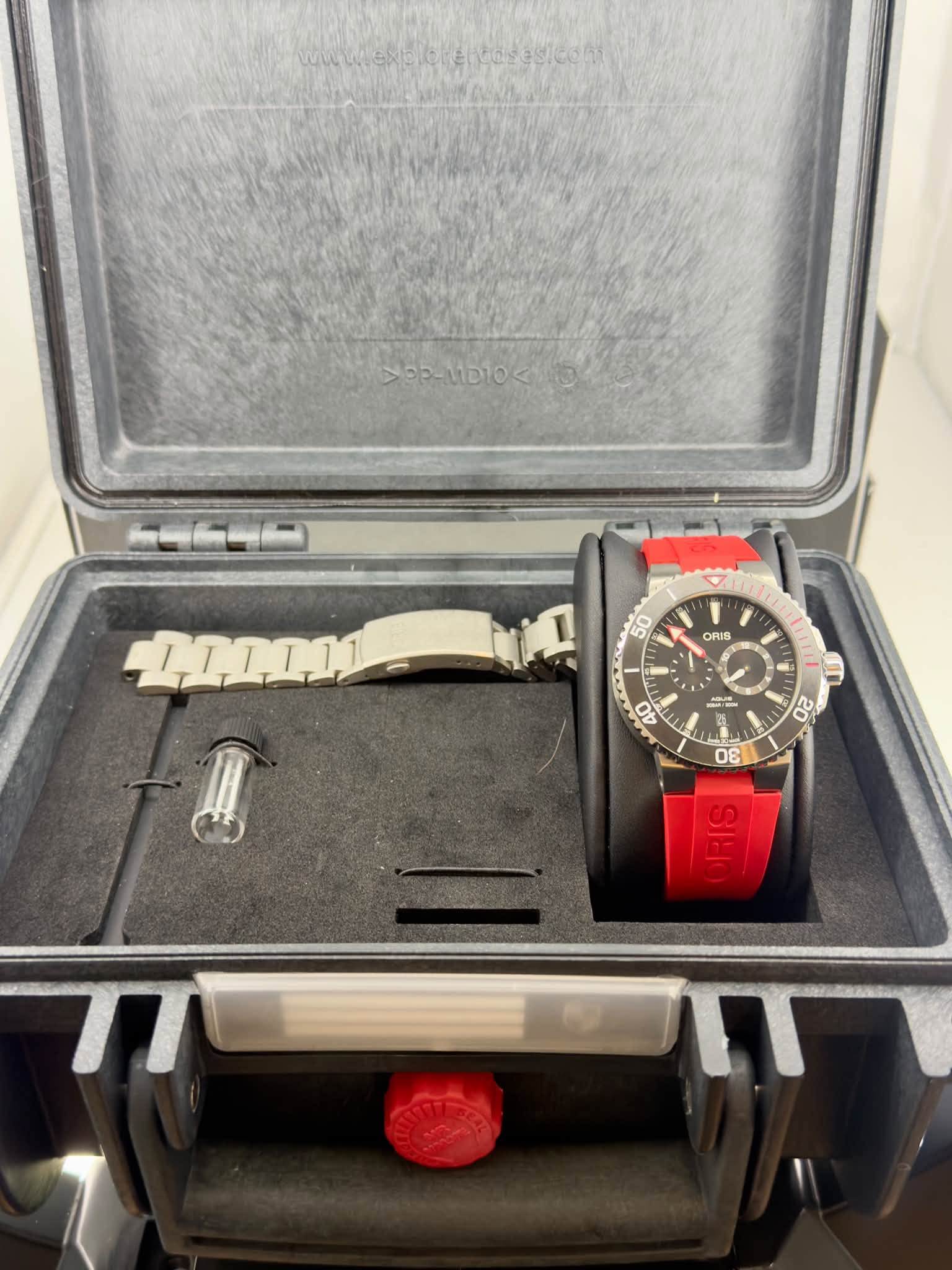 May be an image of digital watch and text
