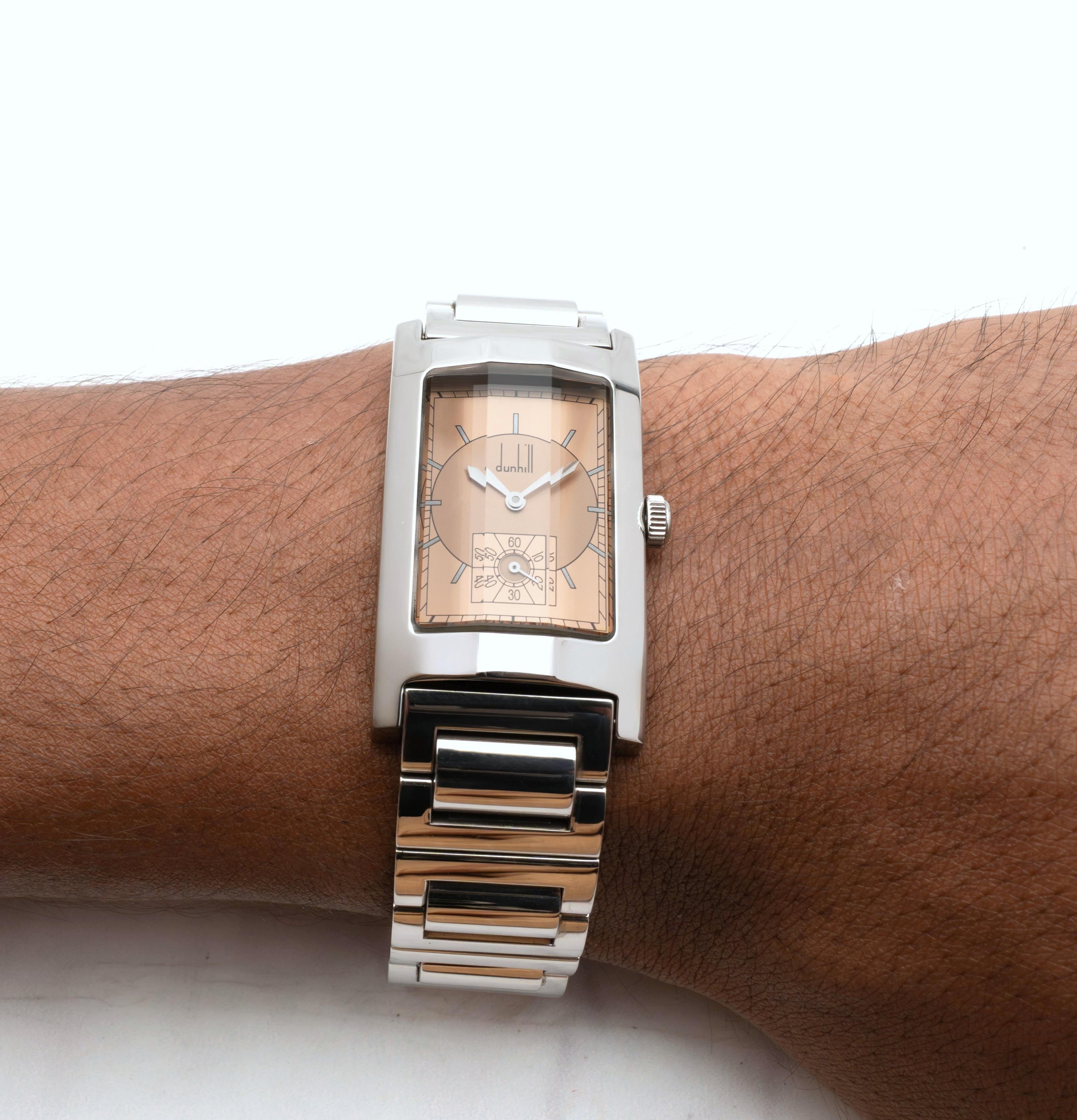[WTS] Dunhill Tank Salmon Dial Faceted Crystal $359 Shipped image